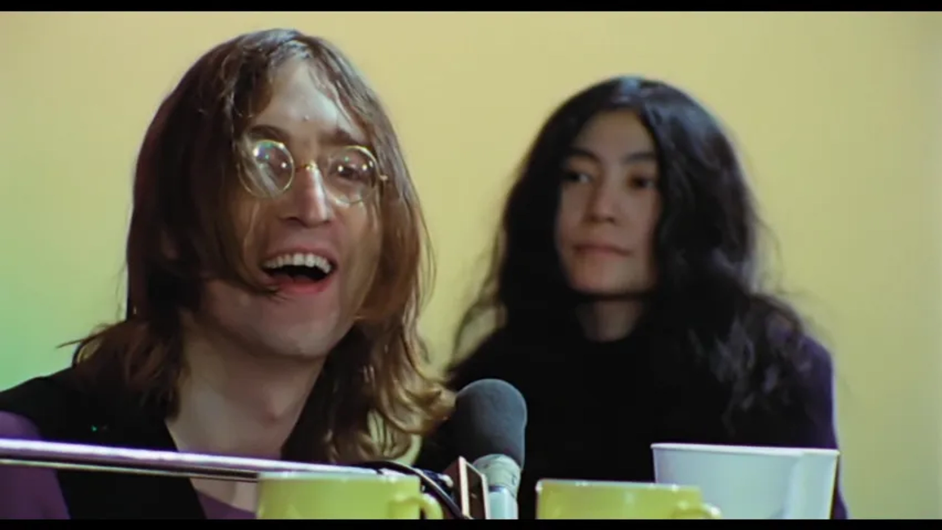 John Lennon and Yoko Ono in The Beatles: Get Back (2021)