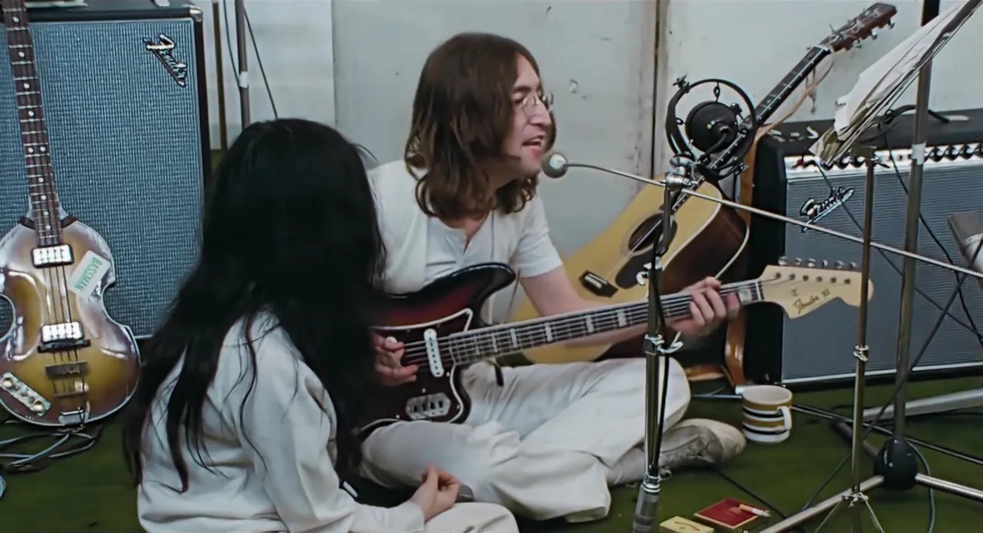 John Lennon and Yoko Ono in The Beatles: Get Back: Part 2: Days 8-16 (2021)