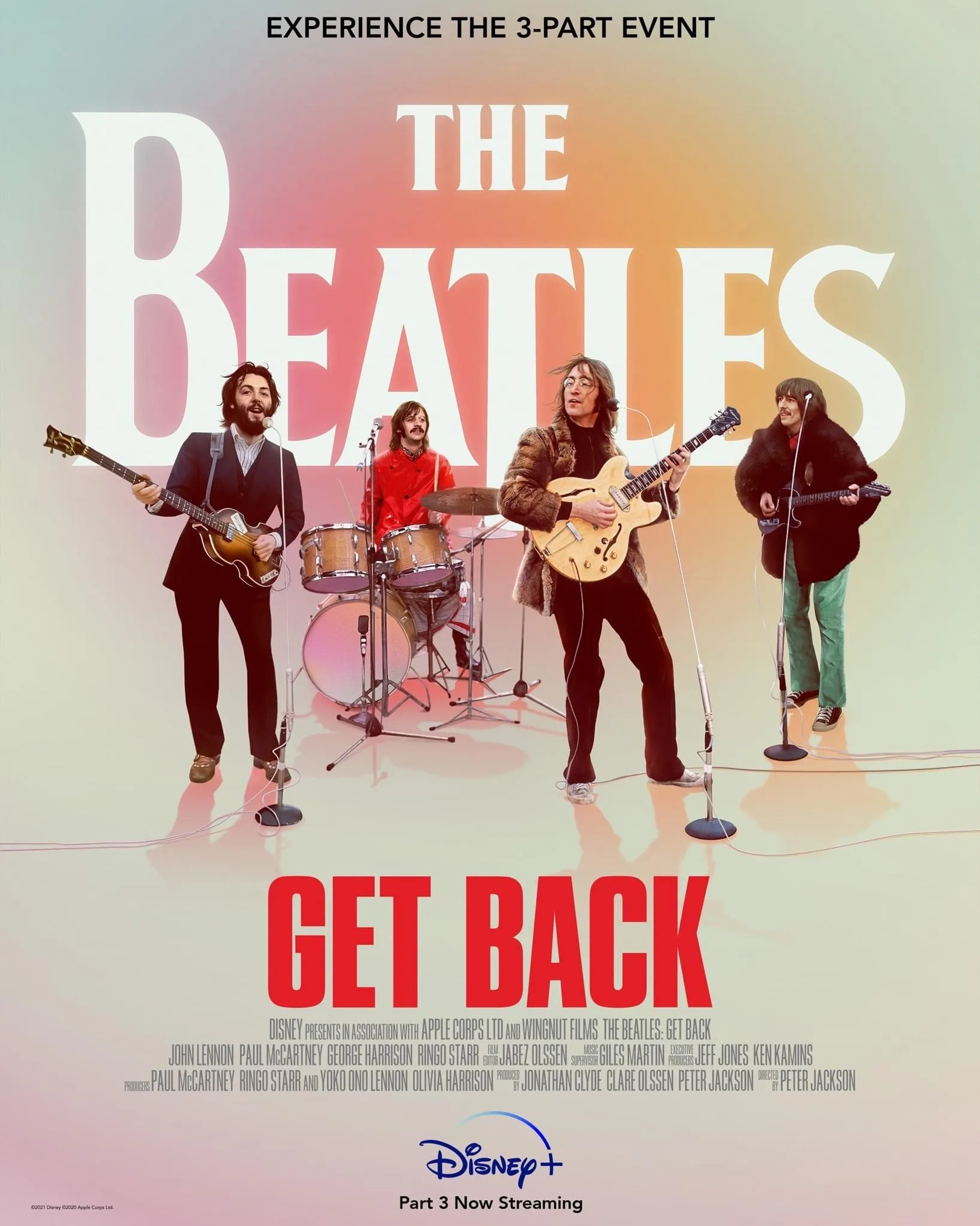 Paul McCartney, John Lennon, George Harrison, Ringo Starr, and The Beatles in The Beatles: Get Back: Part 3: Days 17-22 (2021)