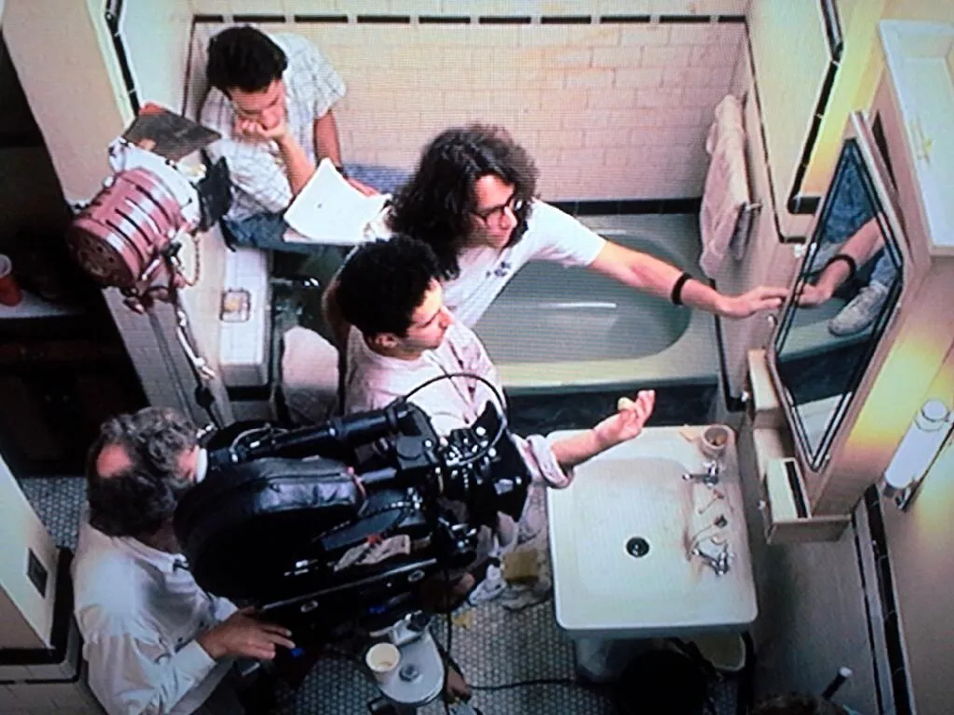 Ethan Coen, Joel Coen, and John Turturro in Barton Fink (1991)