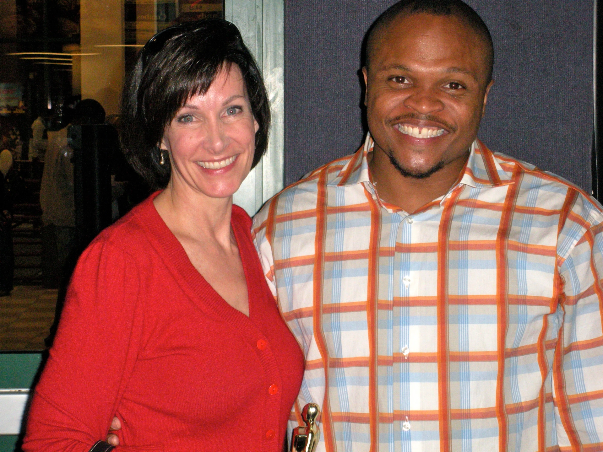 . Opening night of "The Blind Side". Ashley LeConte Campbell (Sherry) and IronE Singleton (Alton)