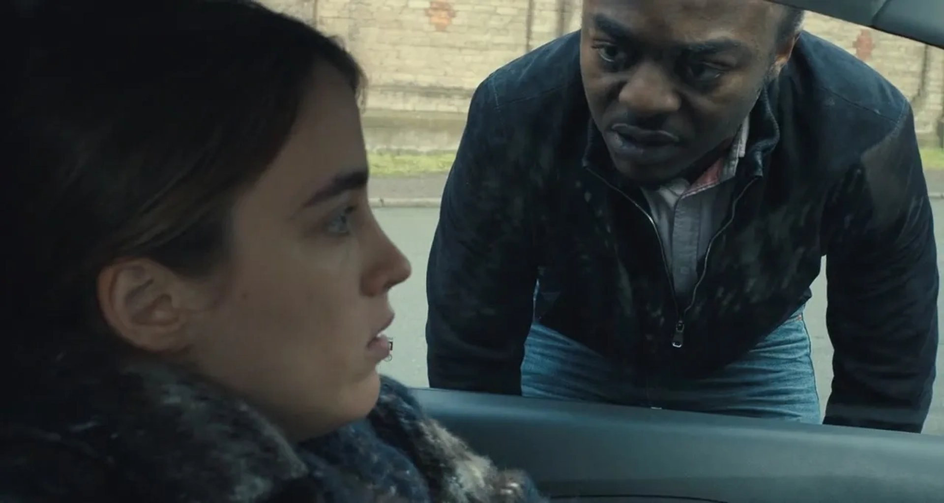 Adèle Haenel and Marc Zinga in The Unknown Girl (2016)