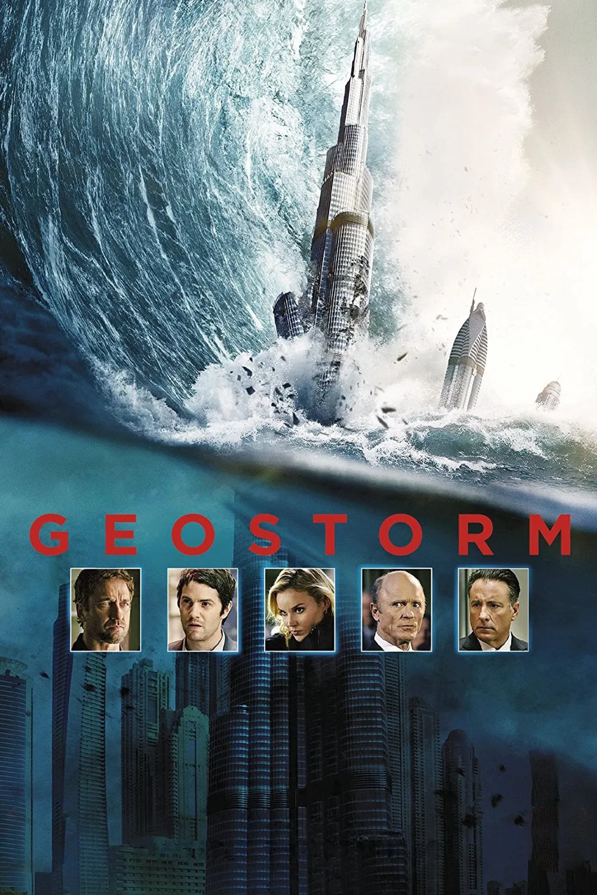 Andy Garcia, Ed Harris, Gerard Butler, Abbie Cornish, and Jim Sturgess in Geostorm (2017)