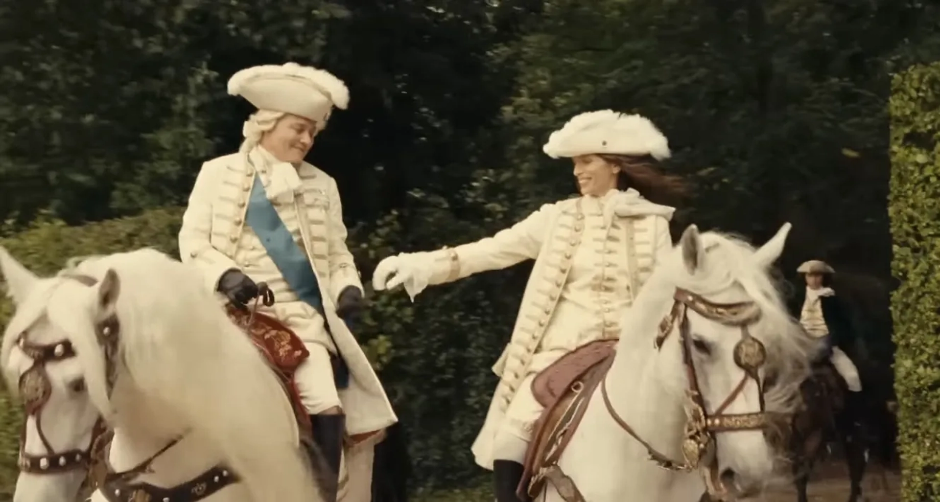 Johnny Depp and Maïwenn in Jeanne du Barry (2023)