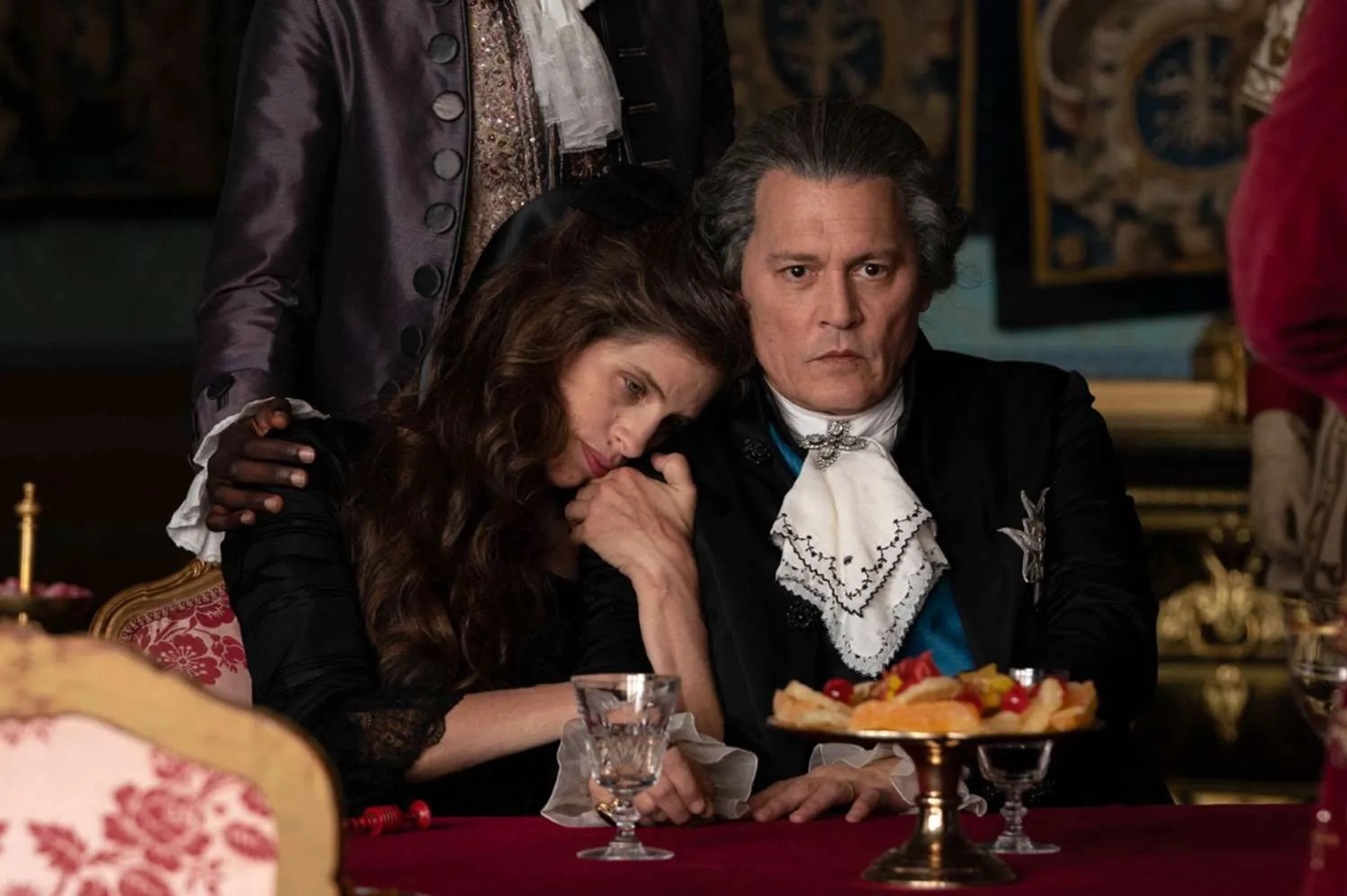 Johnny Depp and Maïwenn in Jeanne du Barry (2023)