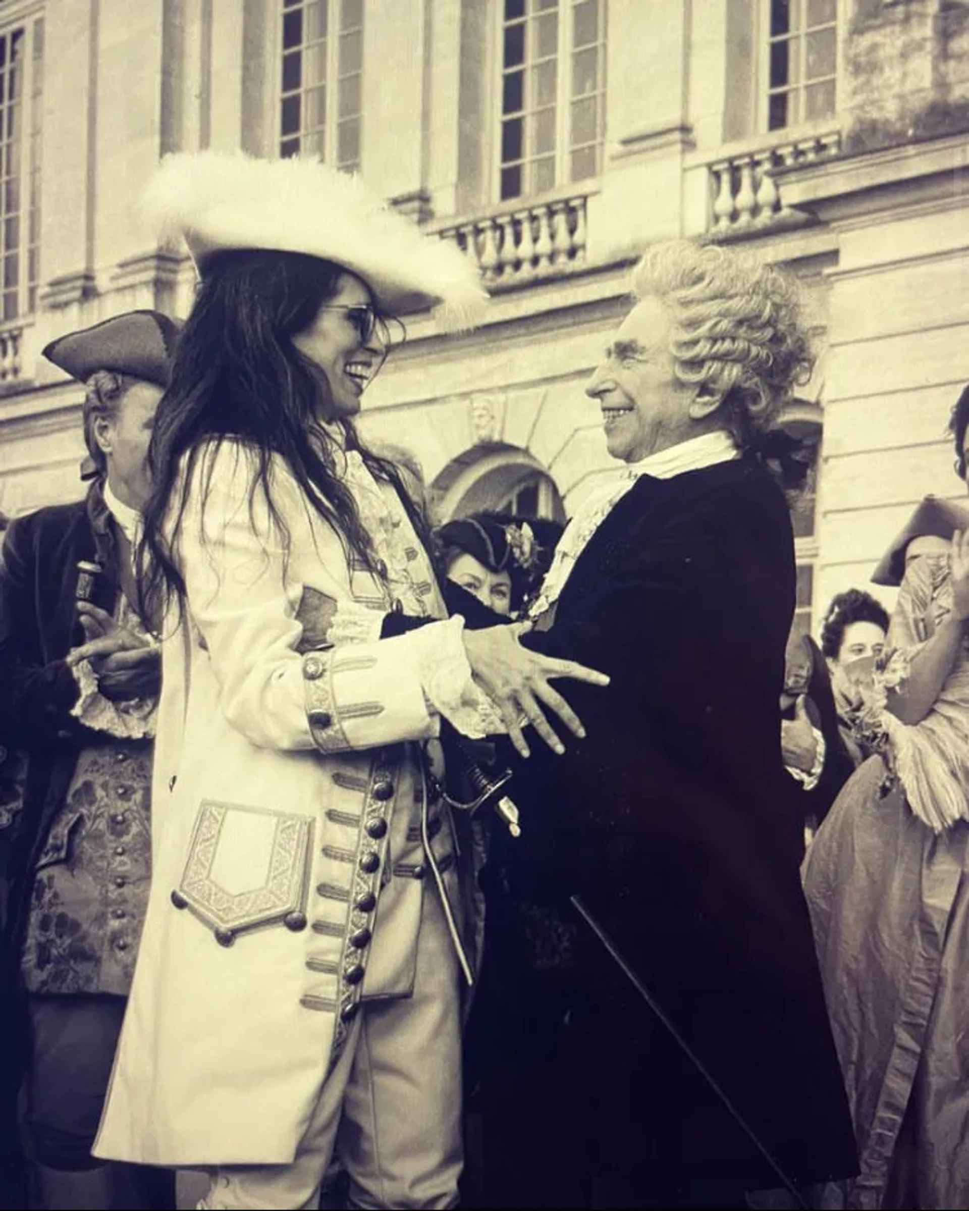 Pierre Richard and Maïwenn in Jeanne du Barry (2023)