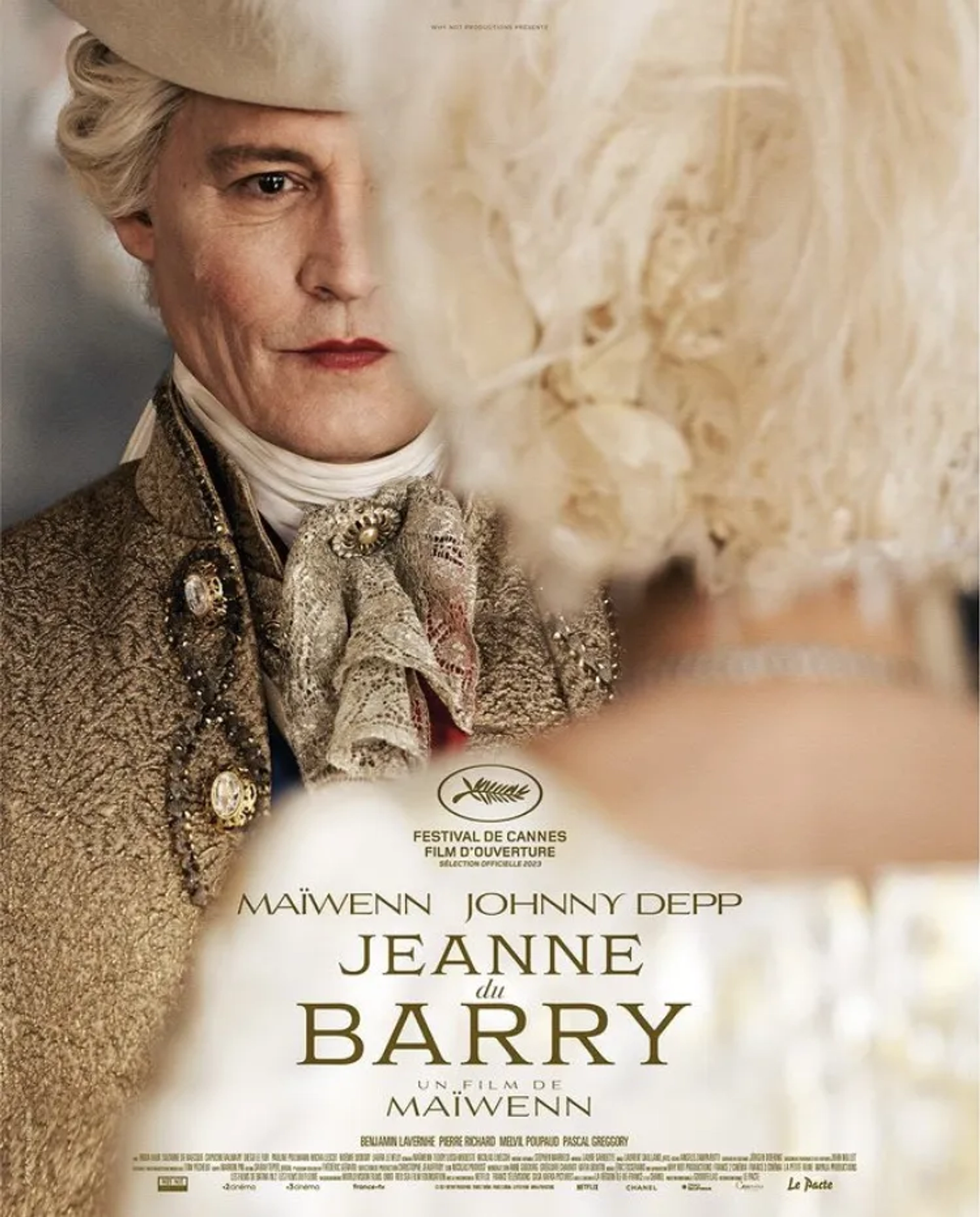 Johnny Depp and Maïwenn in Jeanne du Barry (2023)