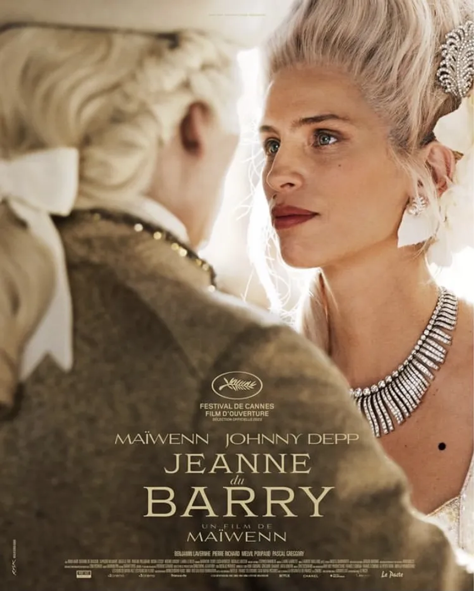 Johnny Depp and Maïwenn in Jeanne du Barry (2023)