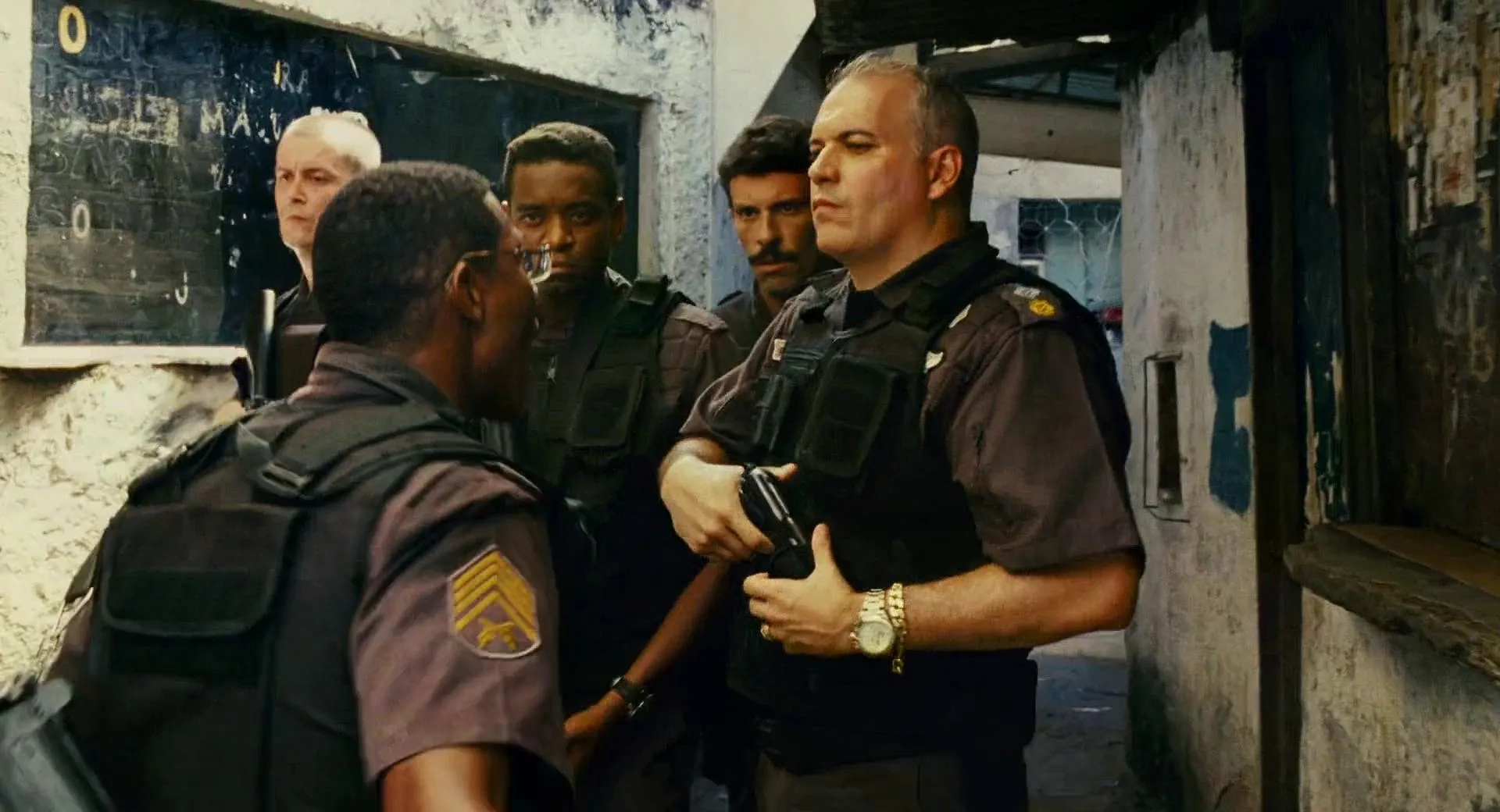 Milhem Cortaz, Fabrício Boliveira, André Ramiro, Sandro Rocha, and Francisco Chao in Elite Squad 2: The Enemy Within (2010)