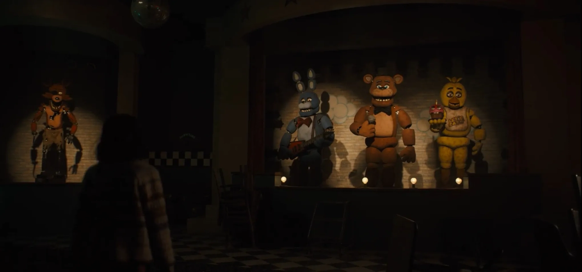 Piper Rubio, Kevin Foster, Jess Weiss, Artie Esposito, Amanda Maddock, Jade Kindar-Martin, Russ Walko, Sarah Sarang Oh, and Kellen Goff in Five Nights at Freddy's (2023)