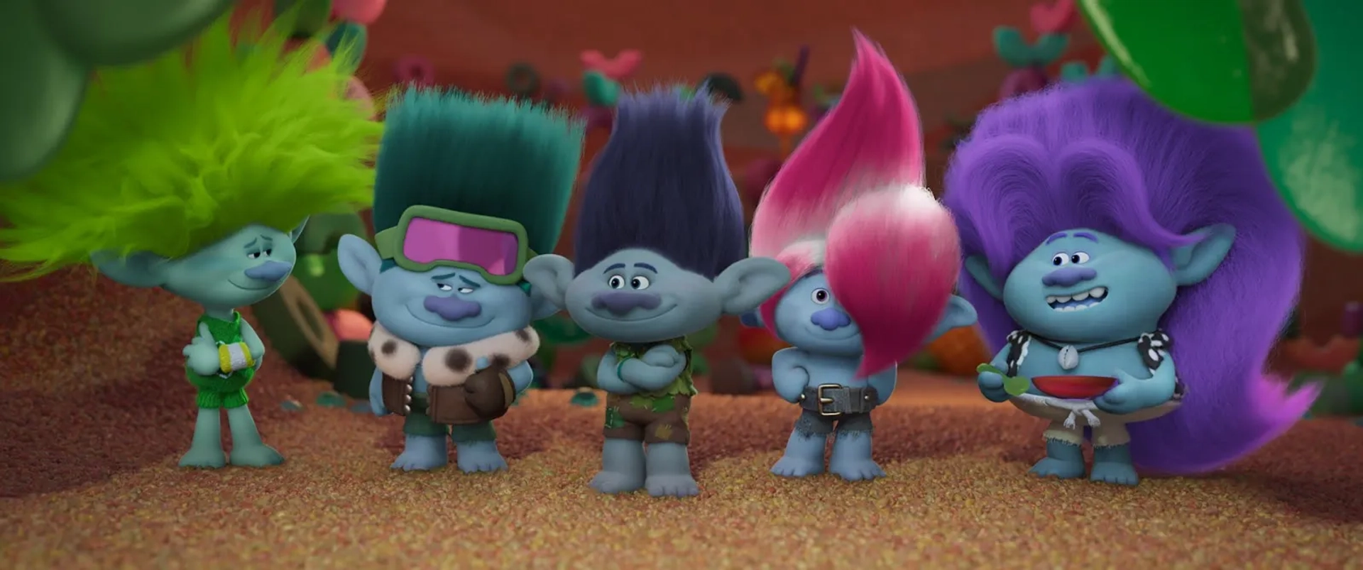 Justin Timberlake, Anna Kendrick, Eric André, Troye Sivan, Kid Cudi, and Daveed Diggs in Trolls Band Together (2023)