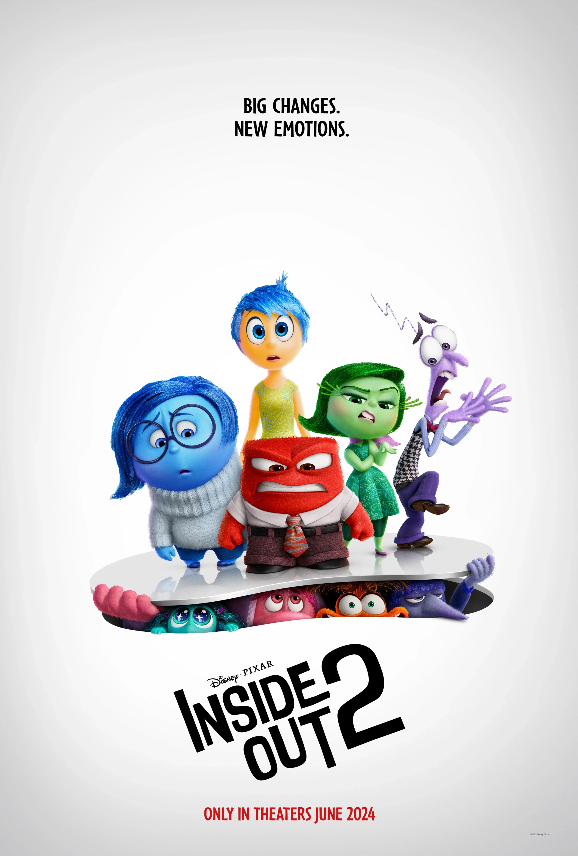 Lewis Black, Tony Hale, Liza Lapira, Amy Poehler, Phyllis Smith, Maya Hawke, Adèle Exarchopoulos, Paul Walter Hauser, and Ayo Edebiri in Inside Out 2 (2024)