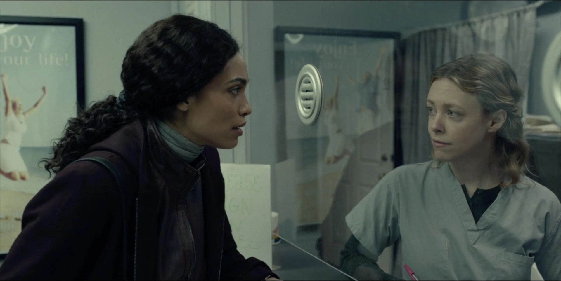 Rosario Dawson and Erin Ownbey in Dopesick: Pseudo-Addiction (2021)