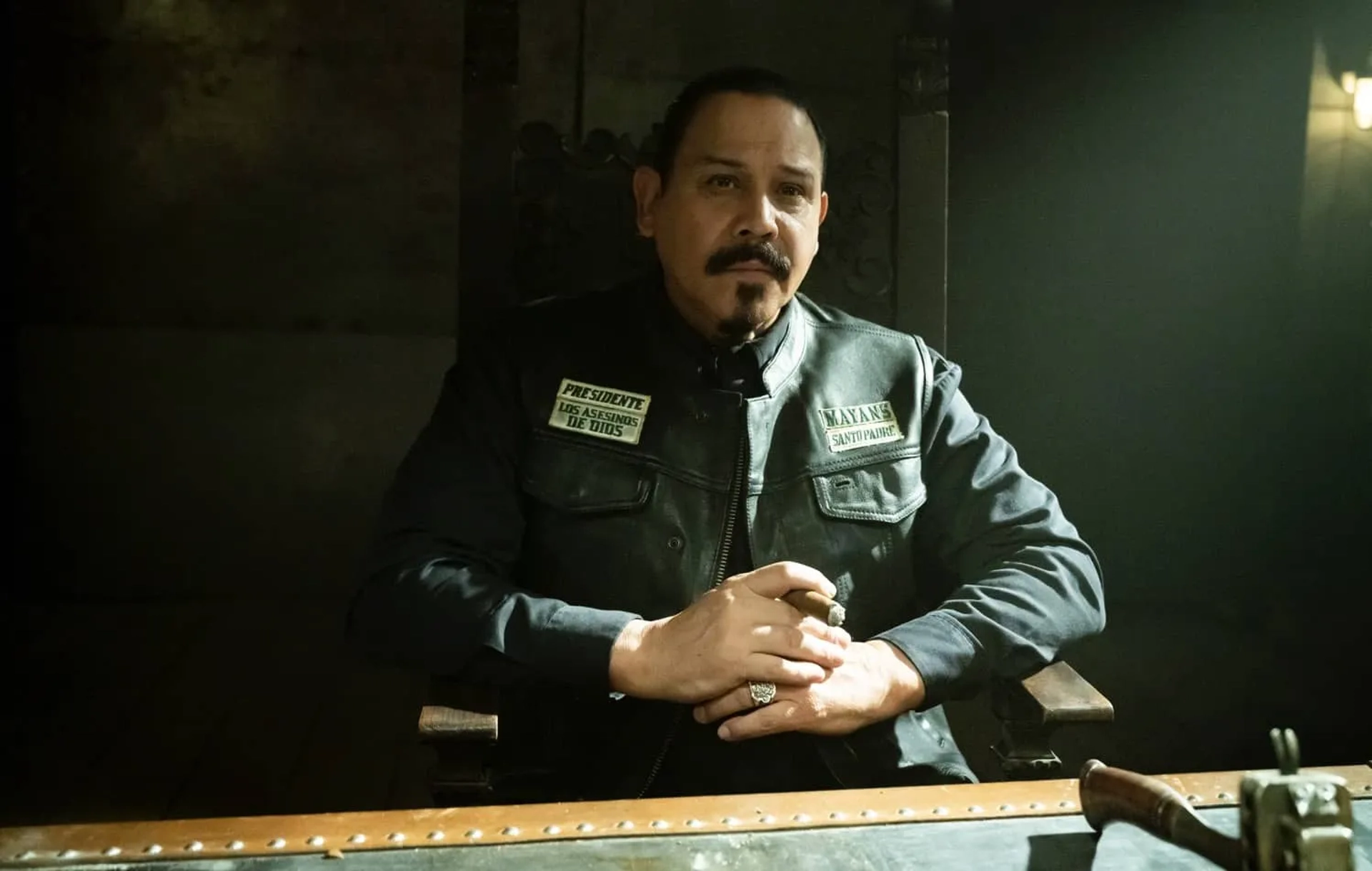 Emilio Rivera in Mayans M.C.: Self Portrait in Blue Bathroom (2022)