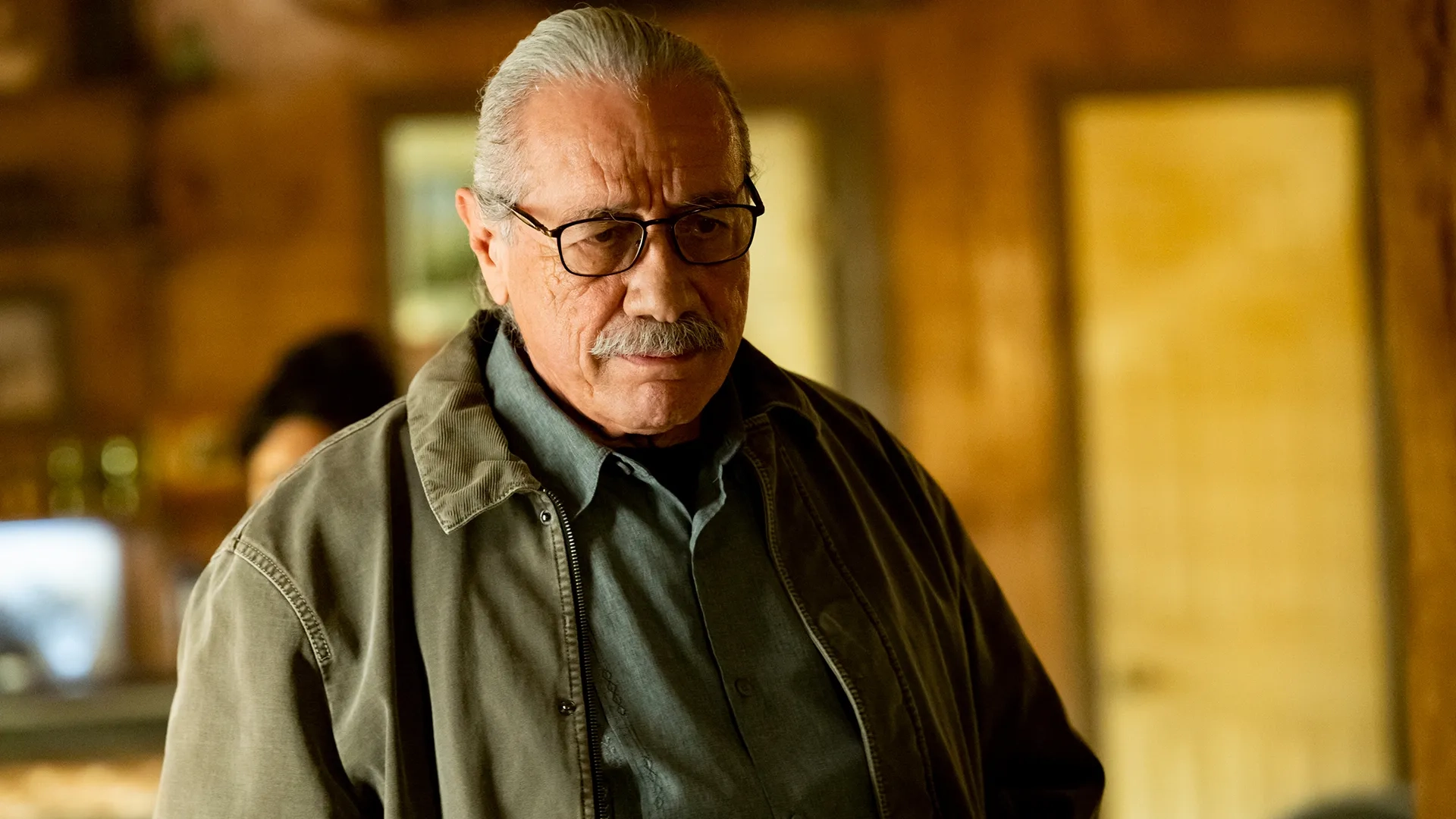 Edward James Olmos in Mayans M.C.: Self Portrait in Blue Bathroom (2022)