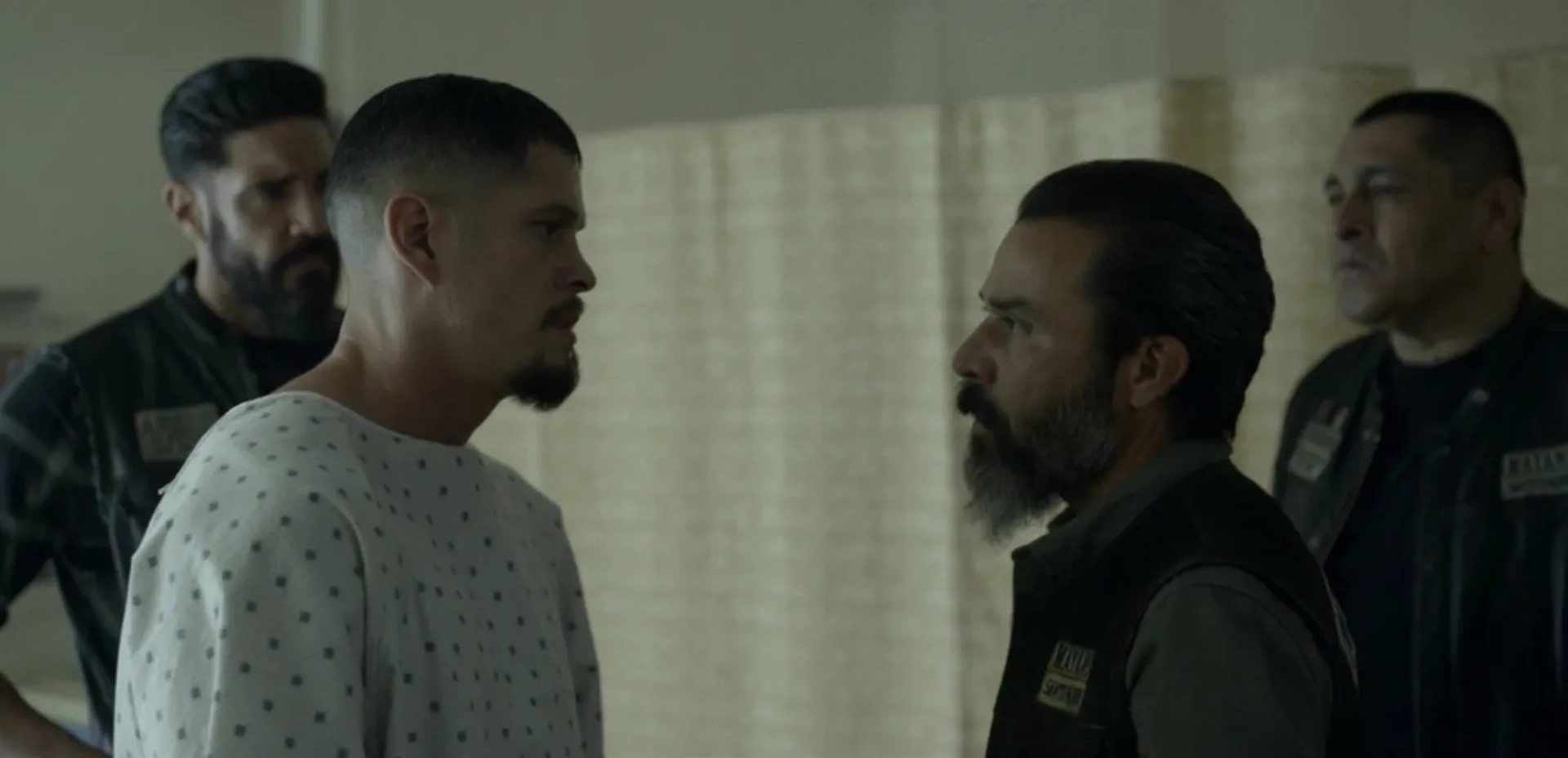 Michael Irby, Frankie Loyal, JD Pardo, and Clayton Cardenas in Mayans M.C.: You Can't Pray a Lie (2021)