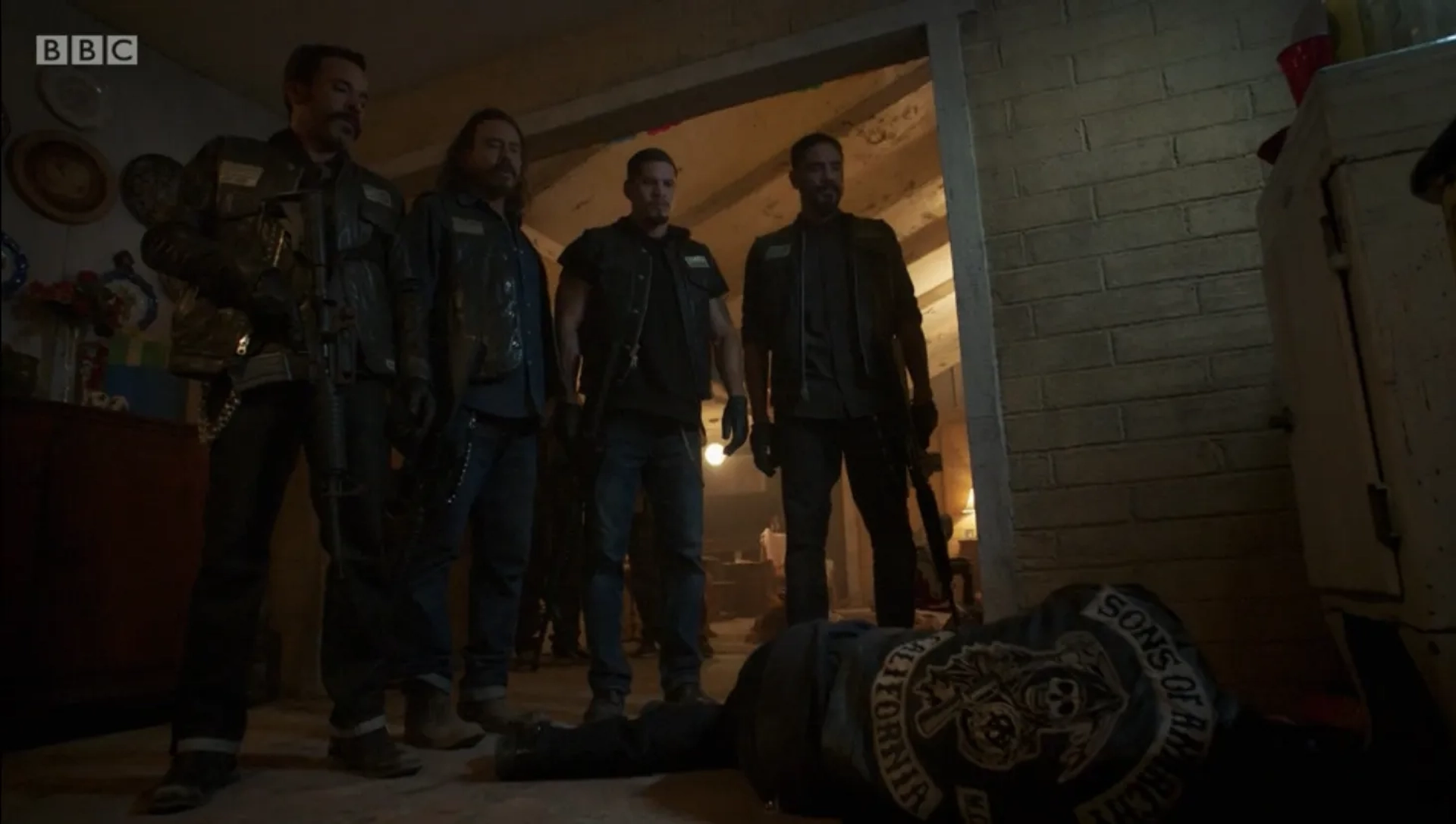 Michael Irby, Raoul Max Trujillo, JD Pardo, and Clayton Cardenas in Mayans M.C.: Hunahpu (2019)