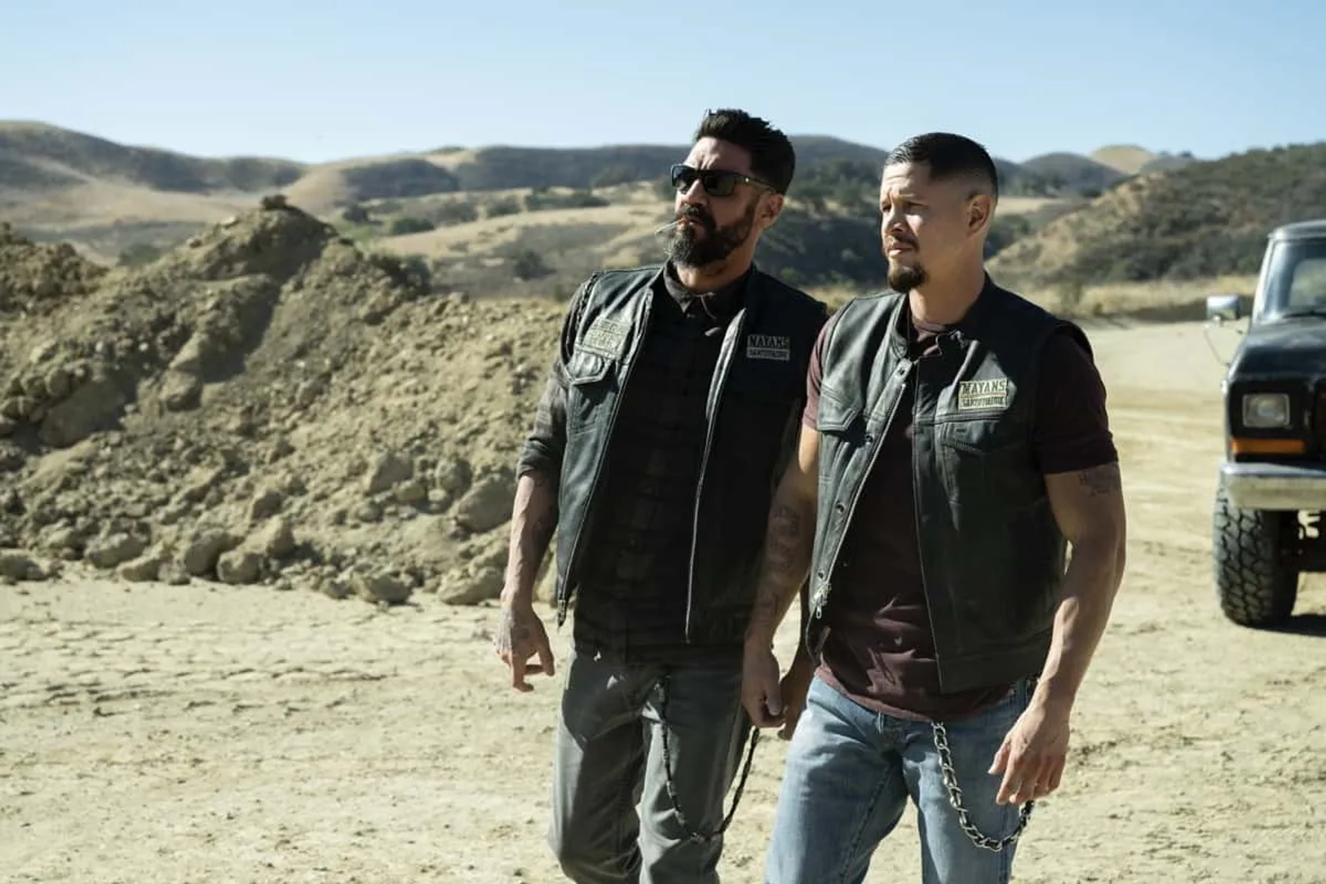 JD Pardo and Clayton Cardenas in Mayans M.C.: Overreaching Don't Pay (2021)