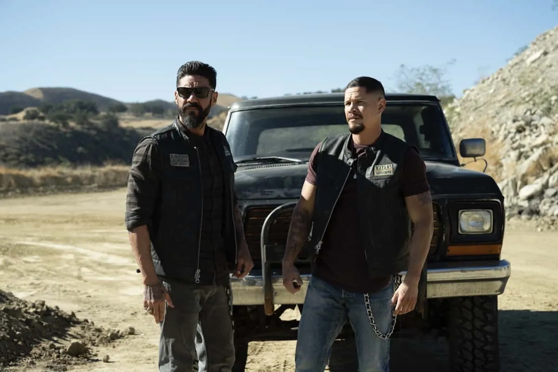 JD Pardo and Clayton Cardenas in Mayans M.C.: Overreaching Don't Pay (2021)