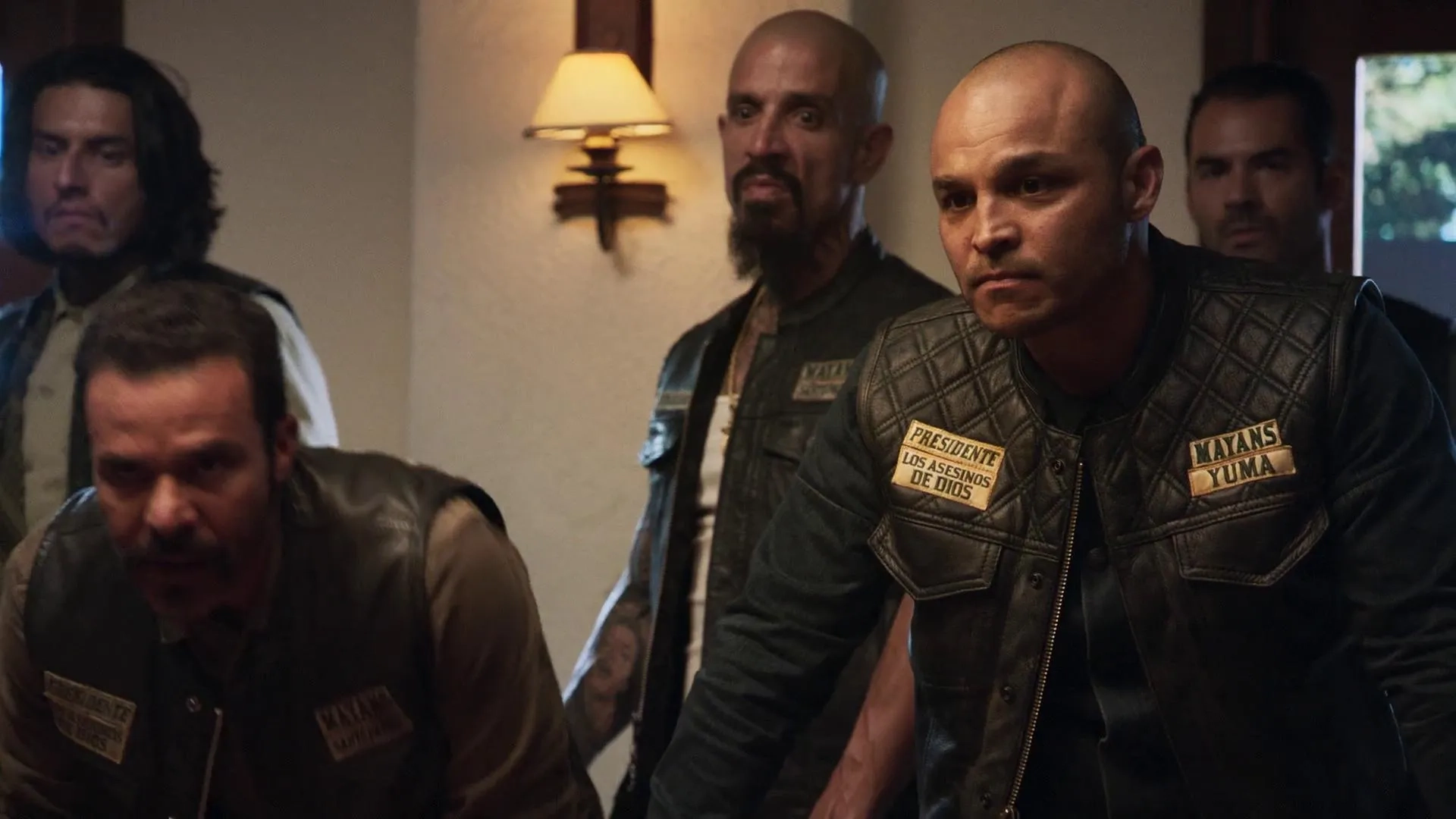 Michael Irby, Jimmy Gonzales, Joseph Raymond Lucero, and Richard Cabral in Mayans M.C.: Kukulkan (2019)