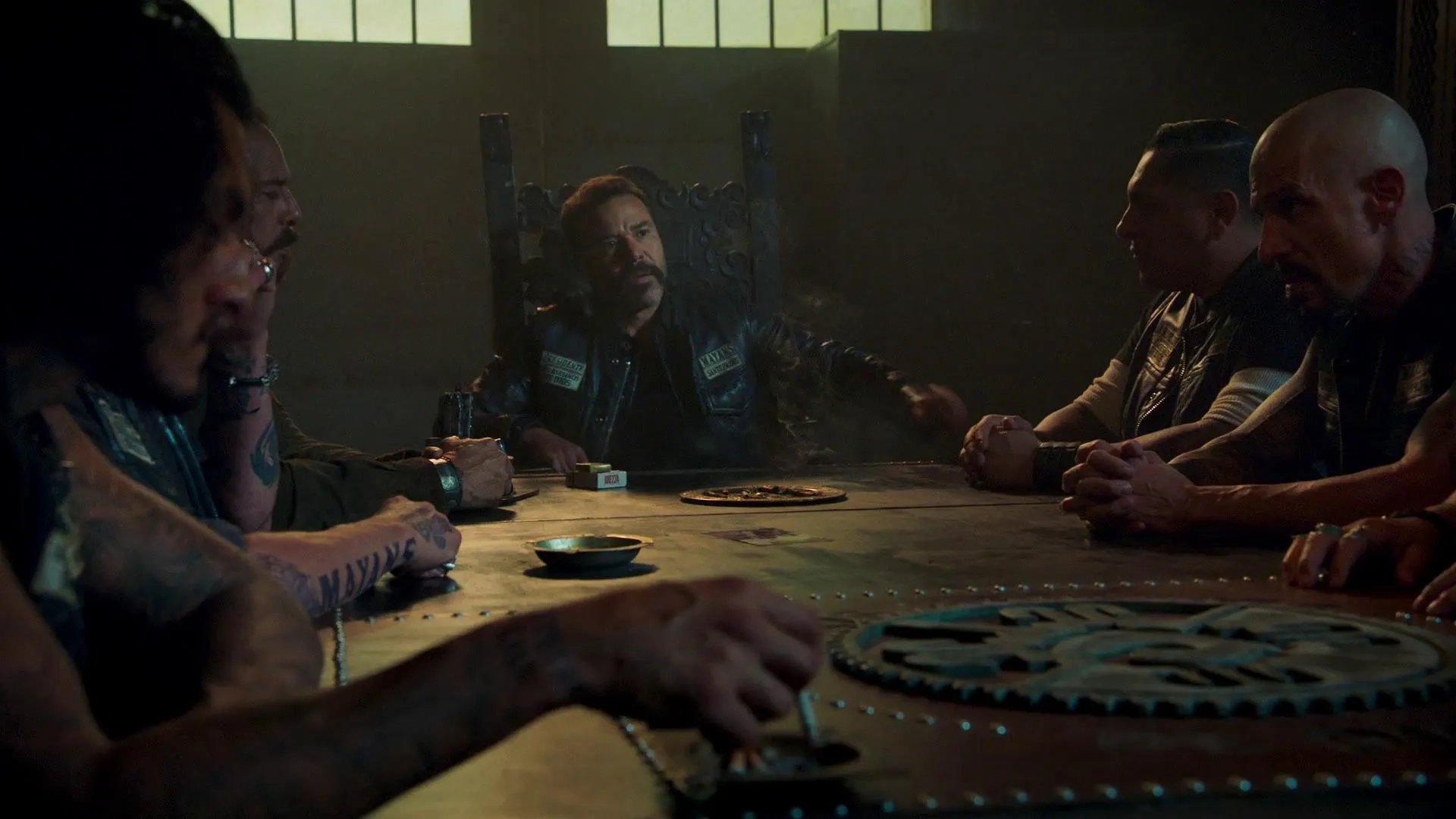 Michael Irby, Raoul Max Trujillo, Frankie Loyal, Joseph Raymond Lucero, and Richard Cabral in Mayans M.C.: Tohil (2019)