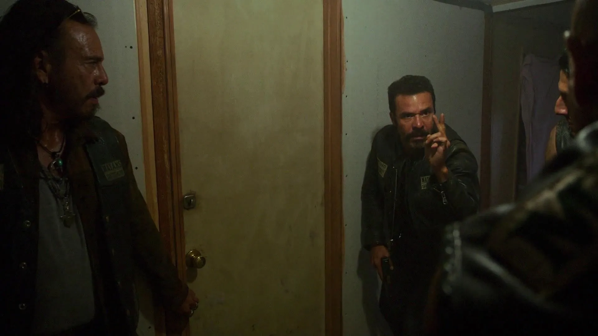 Michael Irby, Raoul Max Trujillo, and Richard Cabral in Mayans M.C.: Tohil (2019)