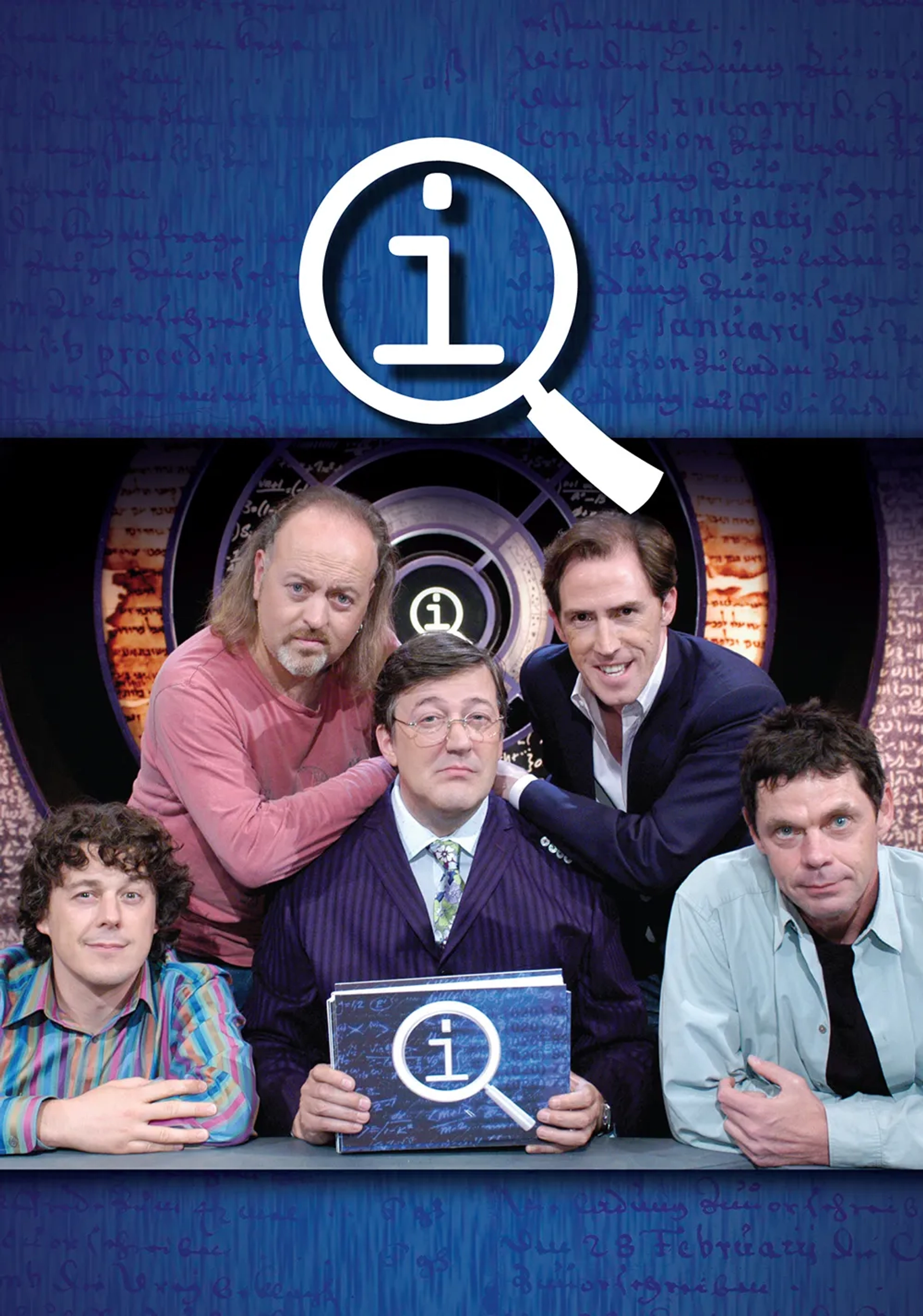 Stephen Fry, Bill Bailey, Rob Brydon, Alan Davies, and Rich Hall in QI (2003)