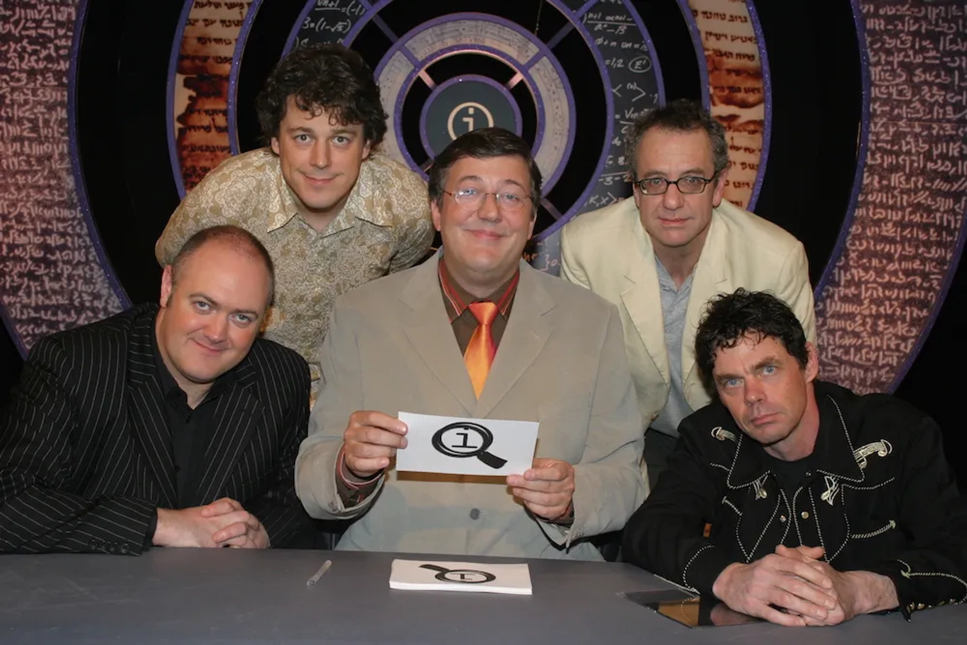 Stephen Fry, Alan Davies, Rich Hall, Arthur Smith, and Dara O Briain in QI (2003)