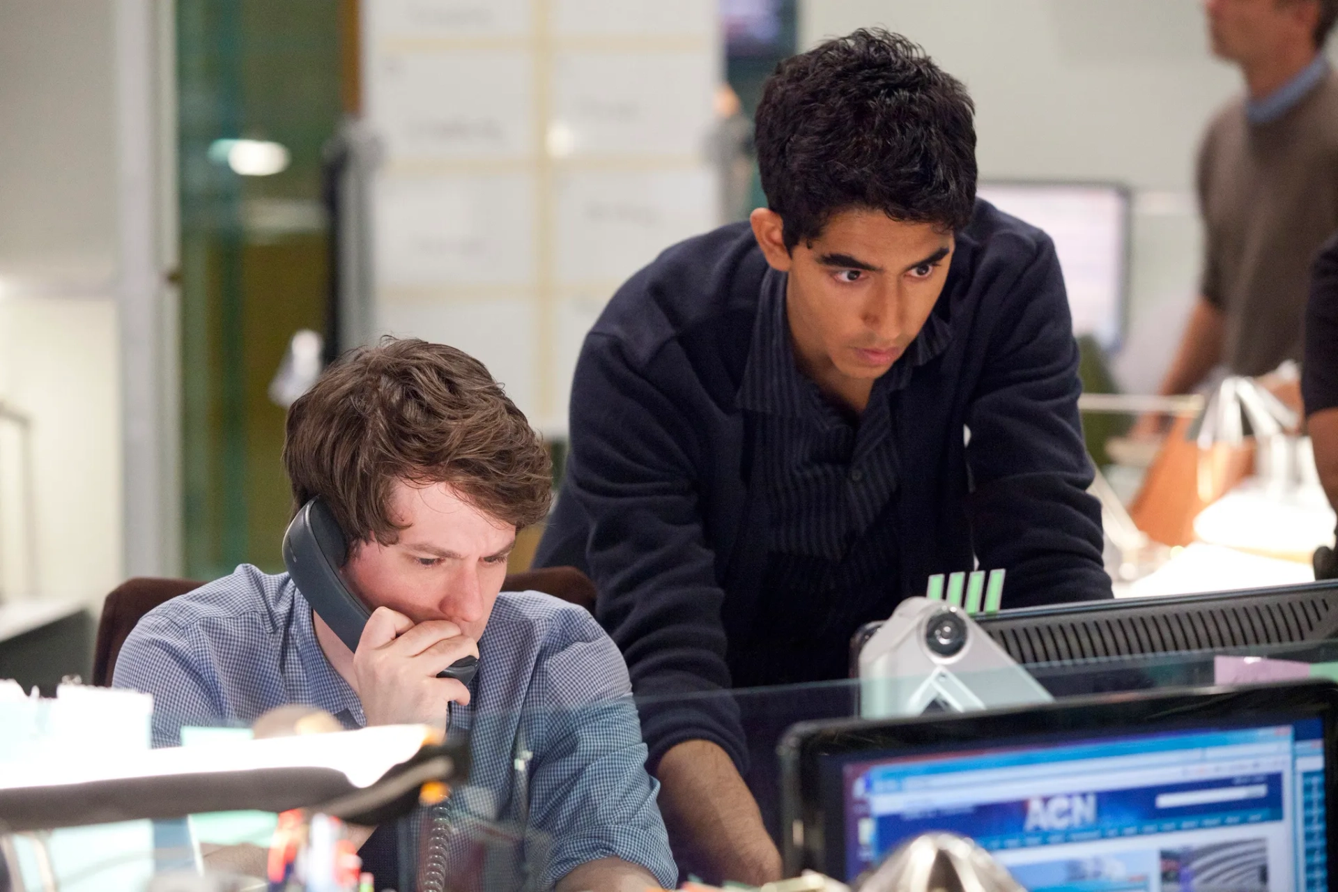 John Gallagher Jr. and Dev Patel in The Newsroom (2012)