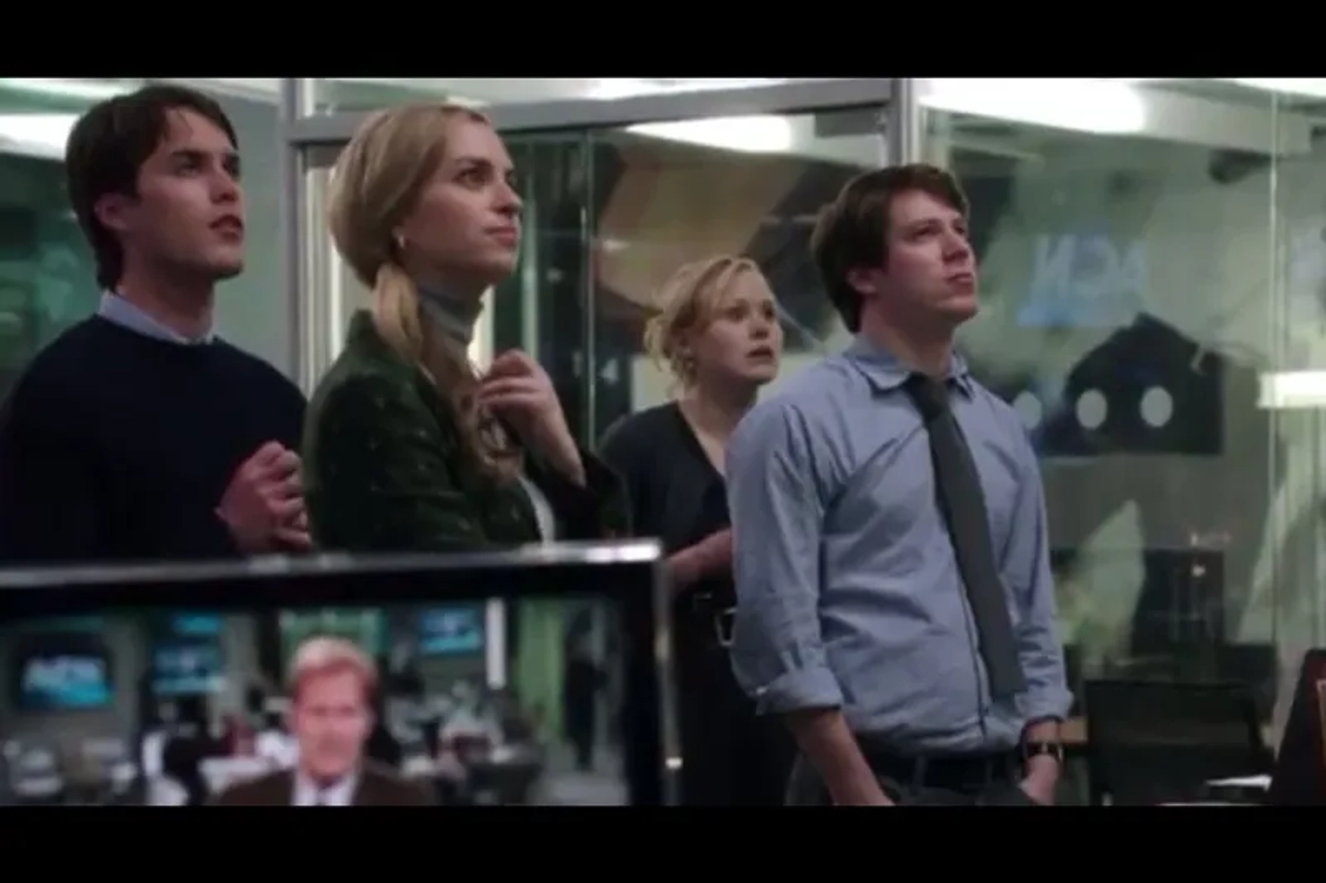 John Gallagher Jr., Alison Pill, Margaret Judson, and Thomas Matthews in The Newsroom (2012)