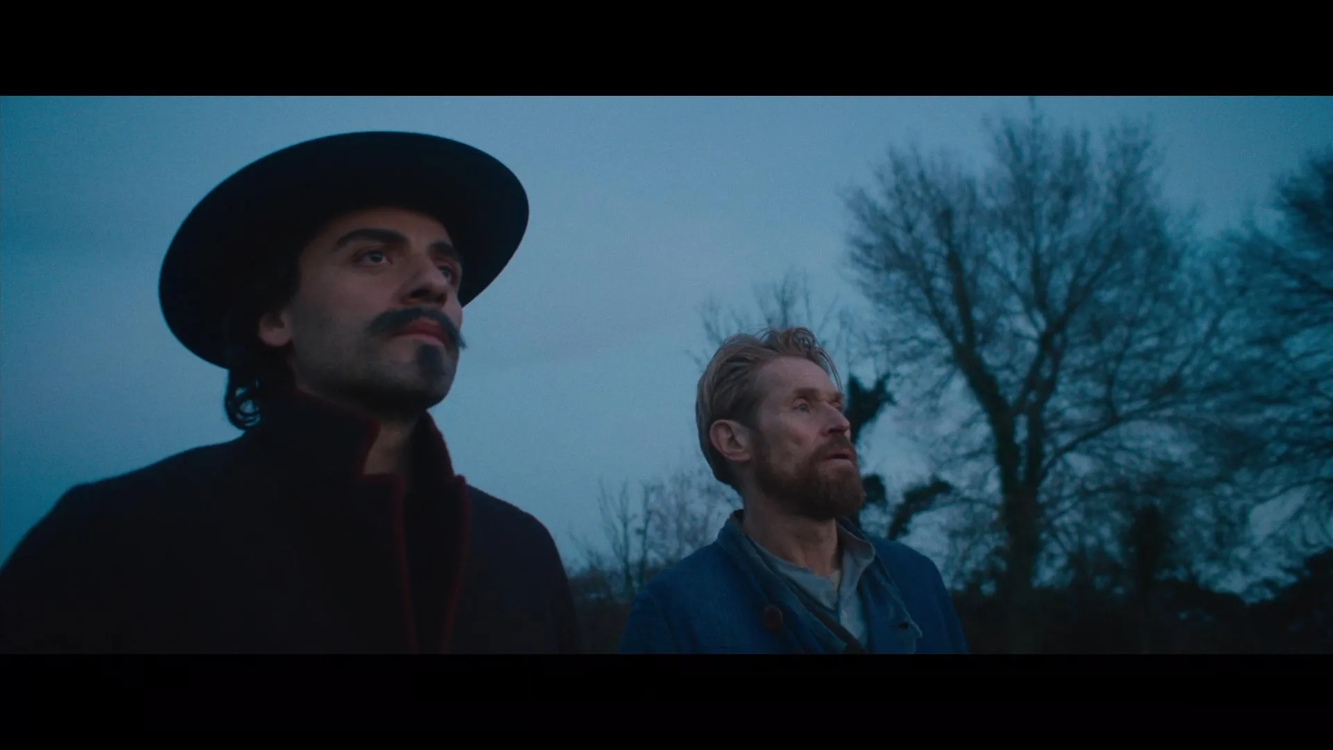 Willem Dafoe and Oscar Isaac in At Eternity's Gate (2018)