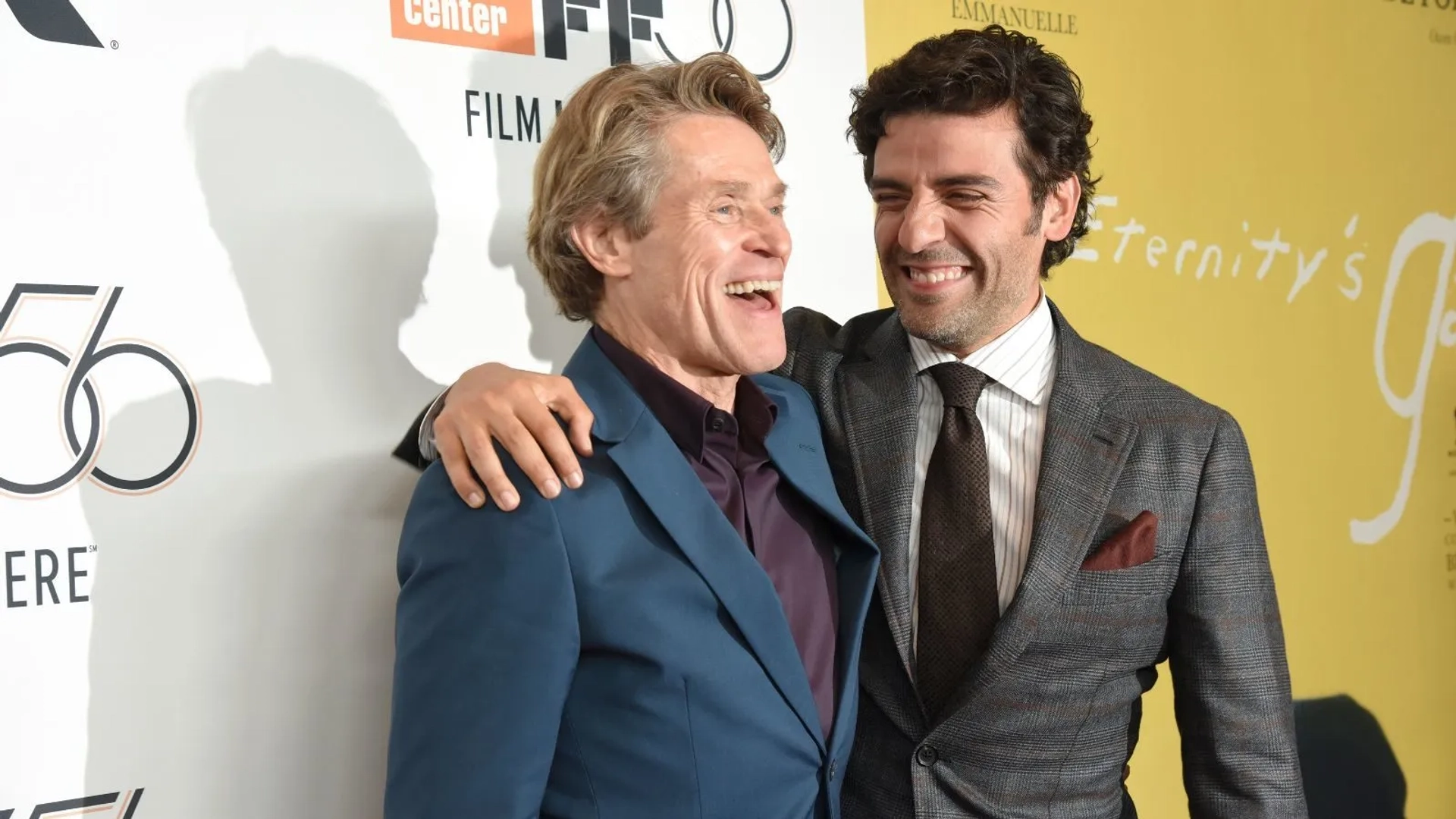 Willem Dafoe and Oscar Isaac at an event for At Eternity's Gate (2018)