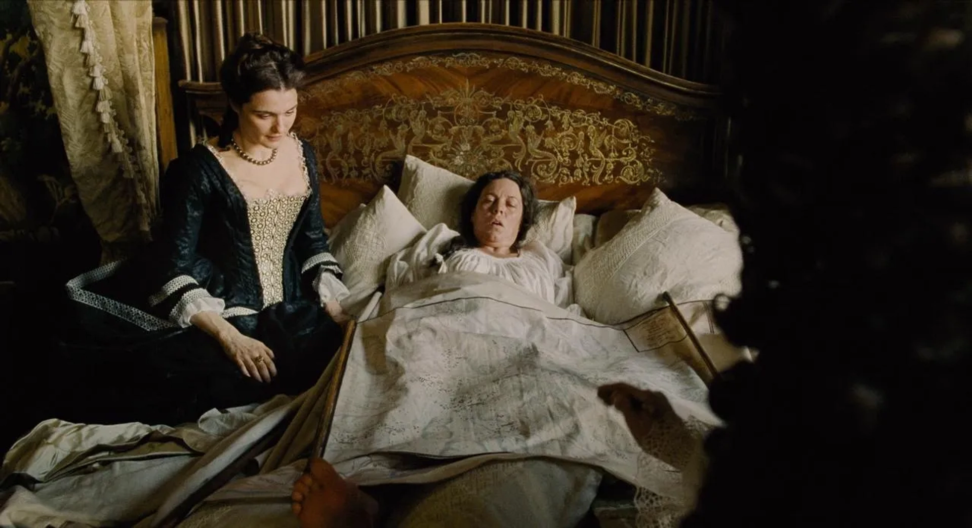 Rachel Weisz, Mark Gatiss, and Olivia Colman in The Favourite (2018)