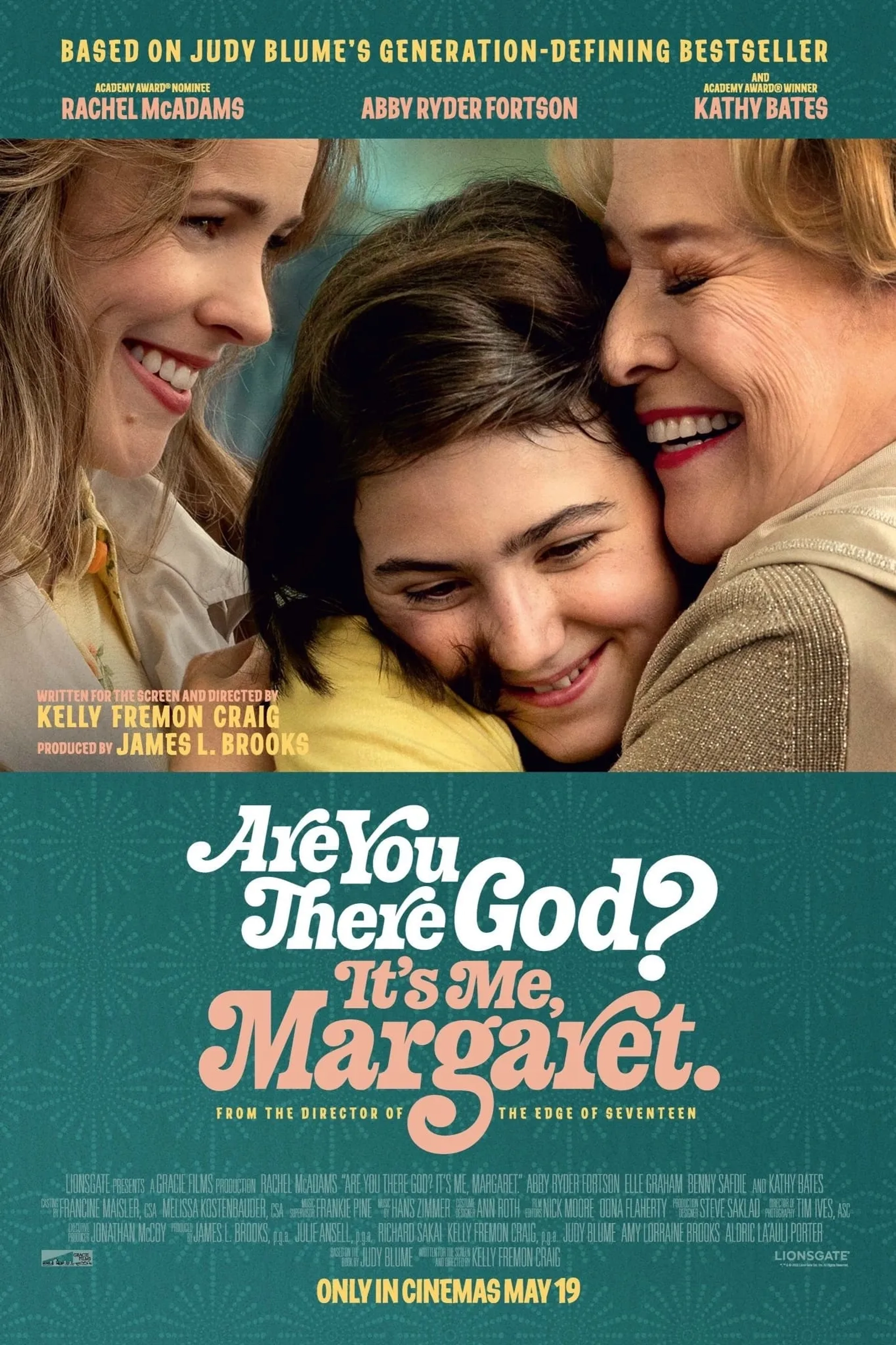 Kathy Bates, Rachel McAdams, and Abby Ryder Fortson in Are You There God? It's Me, Margaret. (2023)