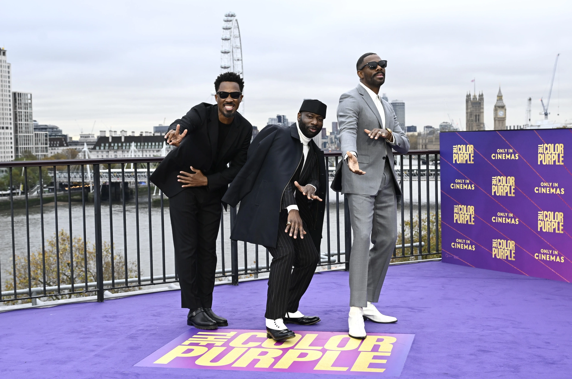 Colman Domingo, Corey Hawkins, and Blitz Bazawule at an event for The Color Purple (2023)