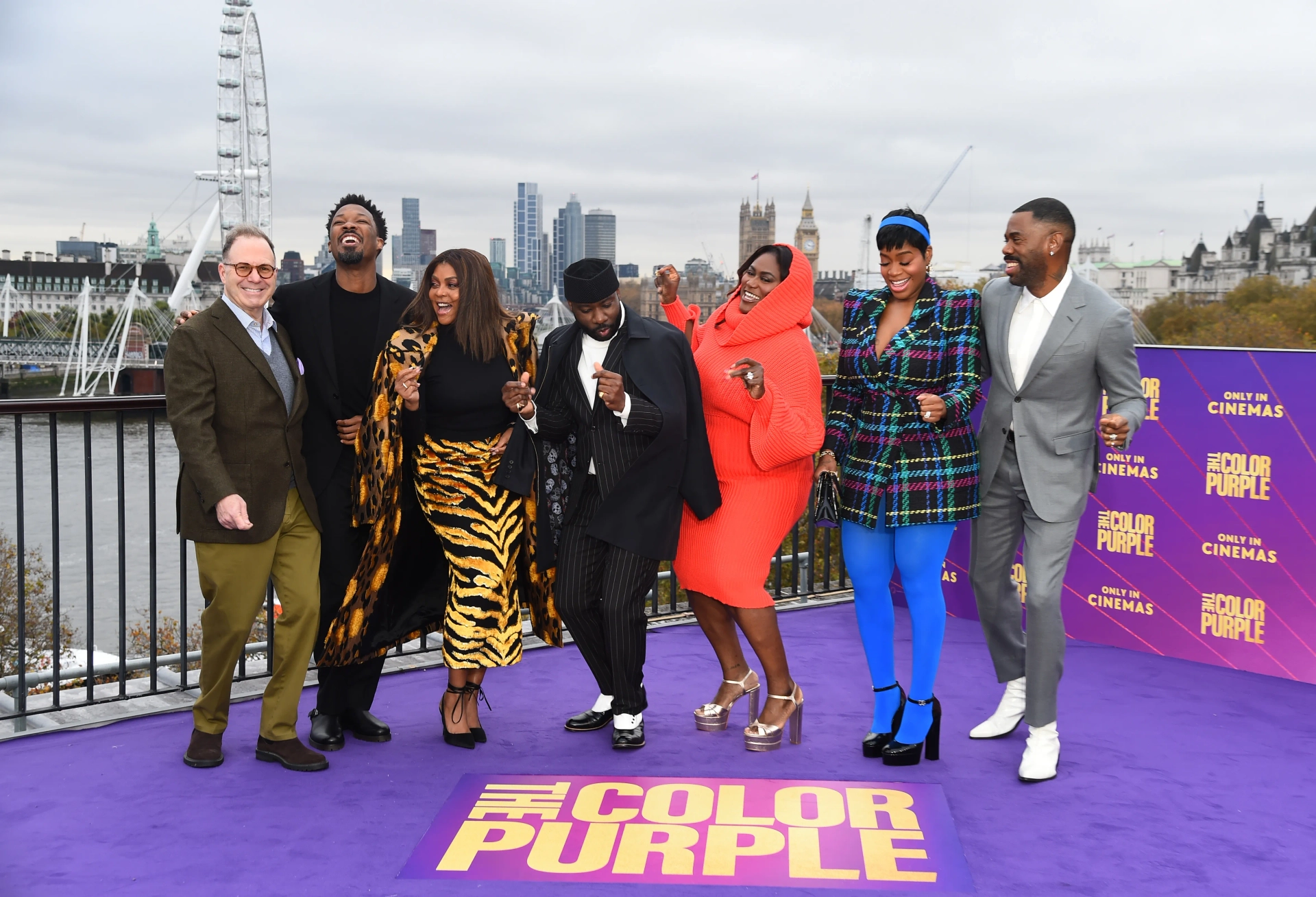 Colman Domingo, Taraji P. Henson, Scott Sanders, Fantasia Barrino, Corey Hawkins, Danielle Brooks, and Blitz Bazawule at an event for The Color Purple (2023)