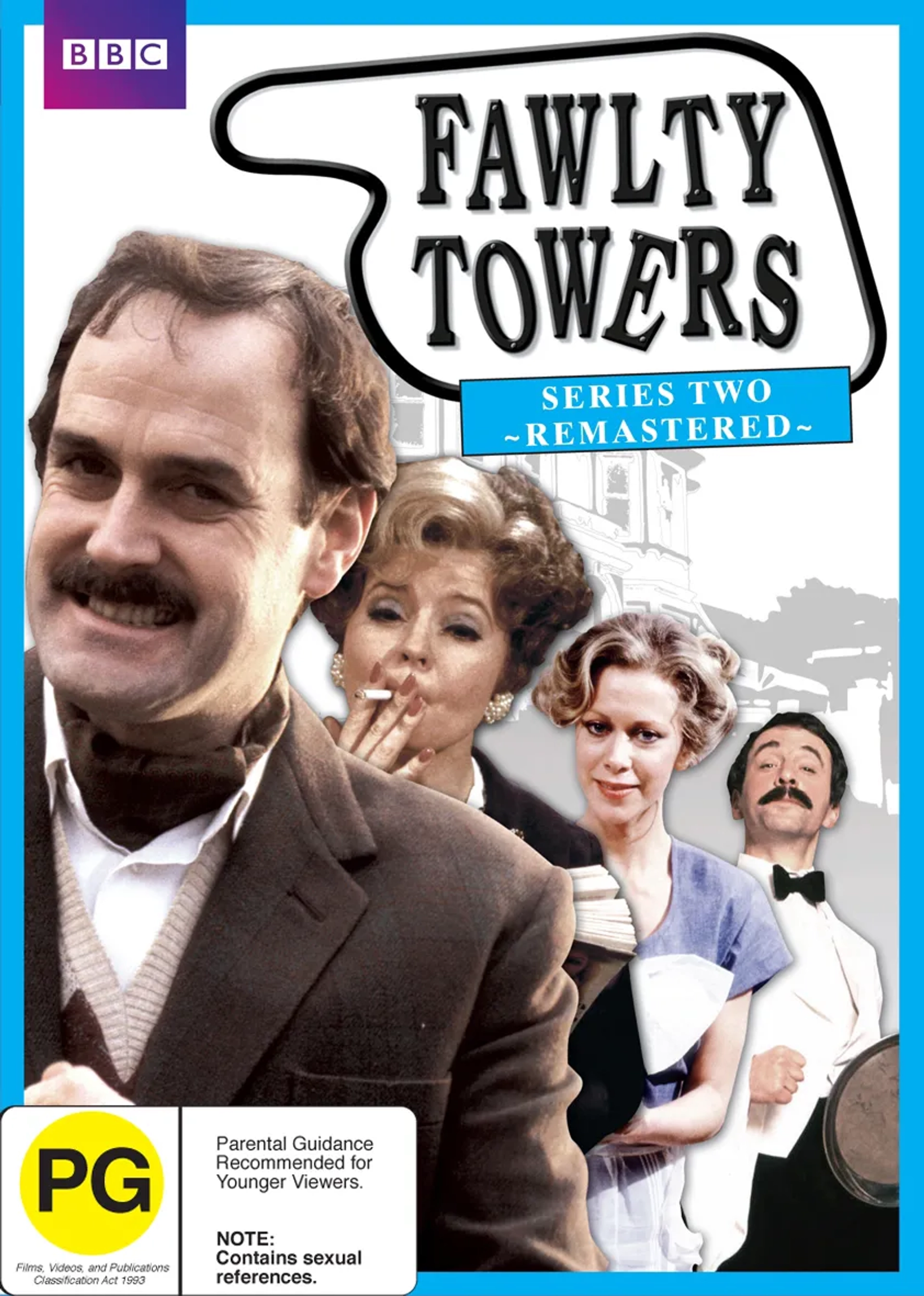 John Cleese, Connie Booth, Andrew Sachs, and Prunella Scales in Fawlty Towers (1975)