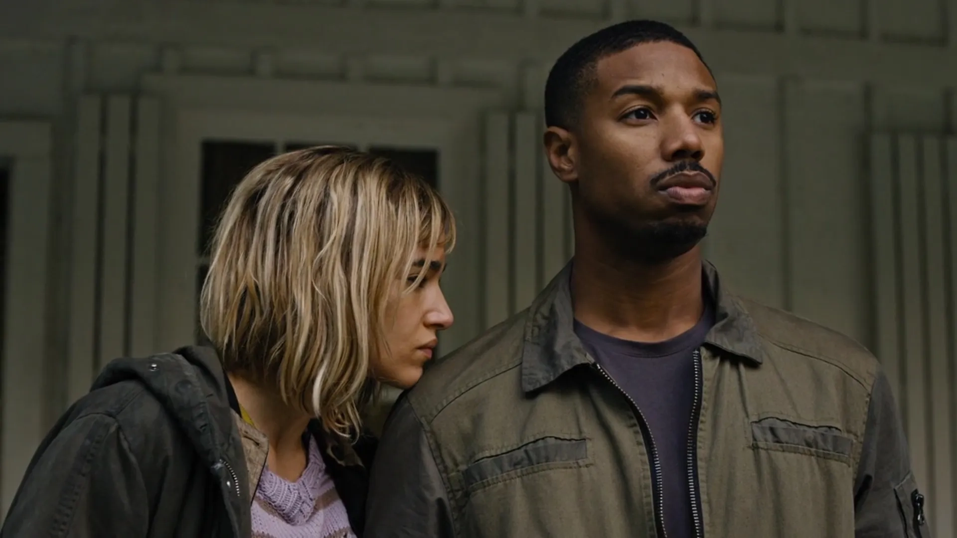 Michael B. Jordan and Sofia Boutella in Fahrenheit 451 (2018)