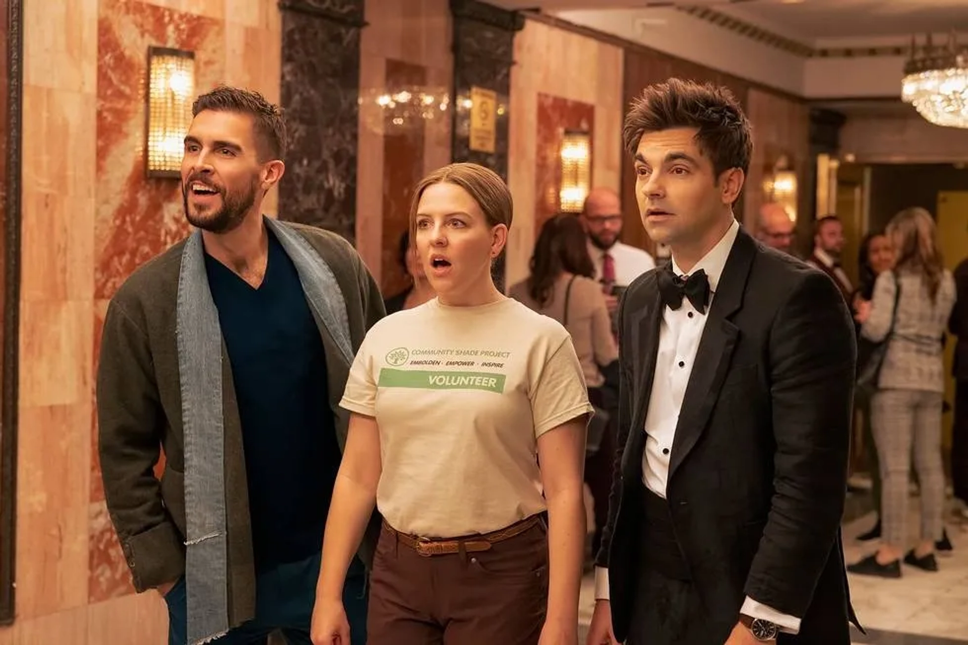 Josh Segarra, Drew Tarver, and Heléne Yorke in The Other Two (2019)