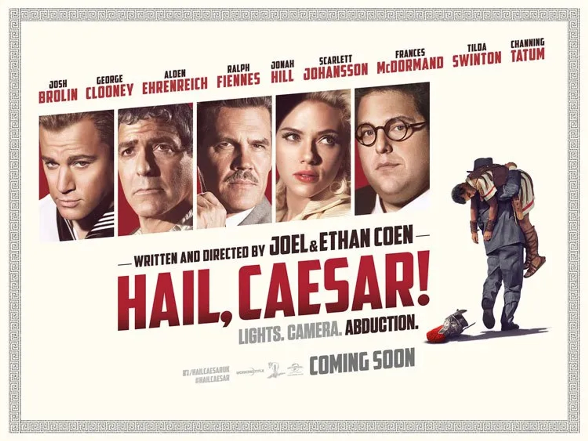 George Clooney, Josh Brolin, Scarlett Johansson, Channing Tatum, and Jonah Hill in Hail, Caesar! (2016)