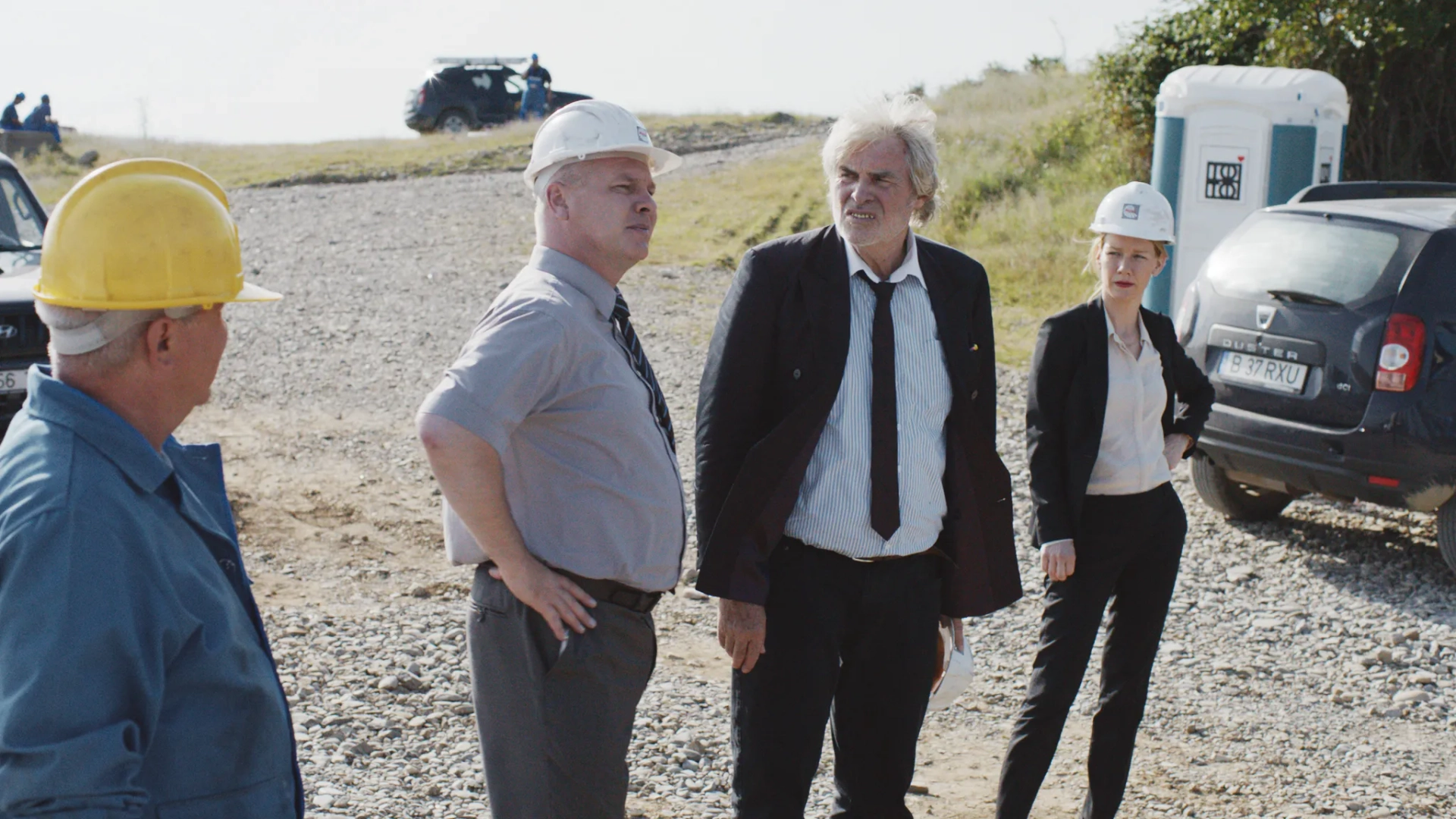 Vlad Ivanov, Peter Simonischek, and Sandra Hüller in Toni Erdmann (2016)