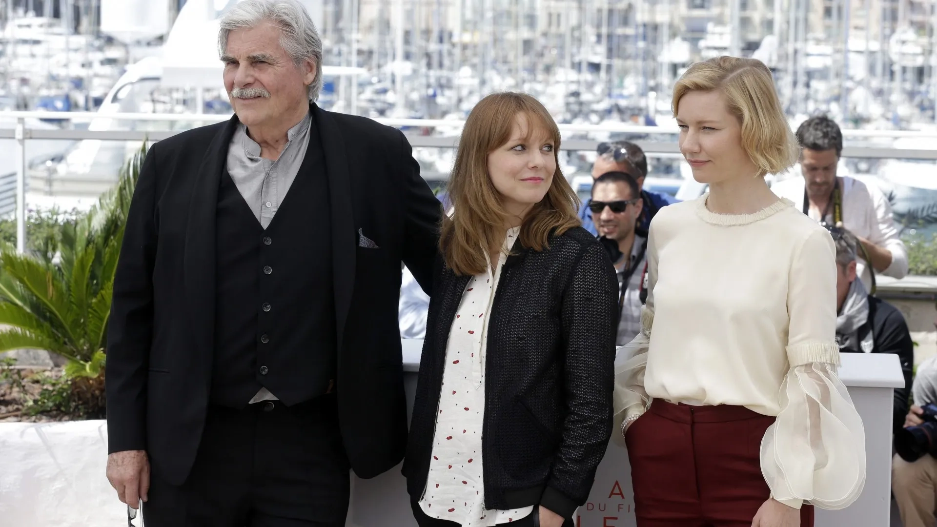 Maren Ade, Peter Simonischek, and Sandra Hüller at an event for Toni Erdmann (2016)