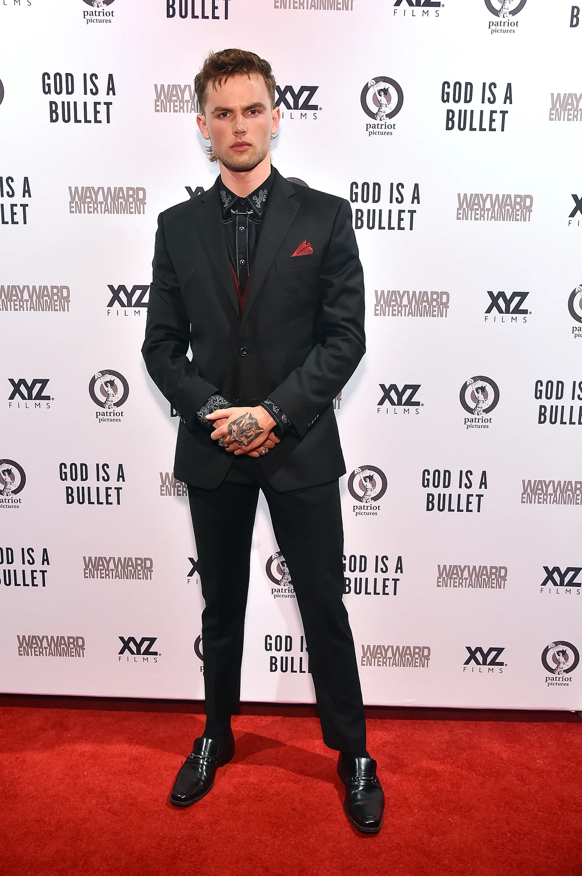 BEVERLY HILLS, CALIFORNIA JUNE 20: Actor Garrett Wareing attends the World Premiere screening of “GOD IS A BULLET” at Fine Arts Theatre on June 20, 2023 in Beverly Hills, California.