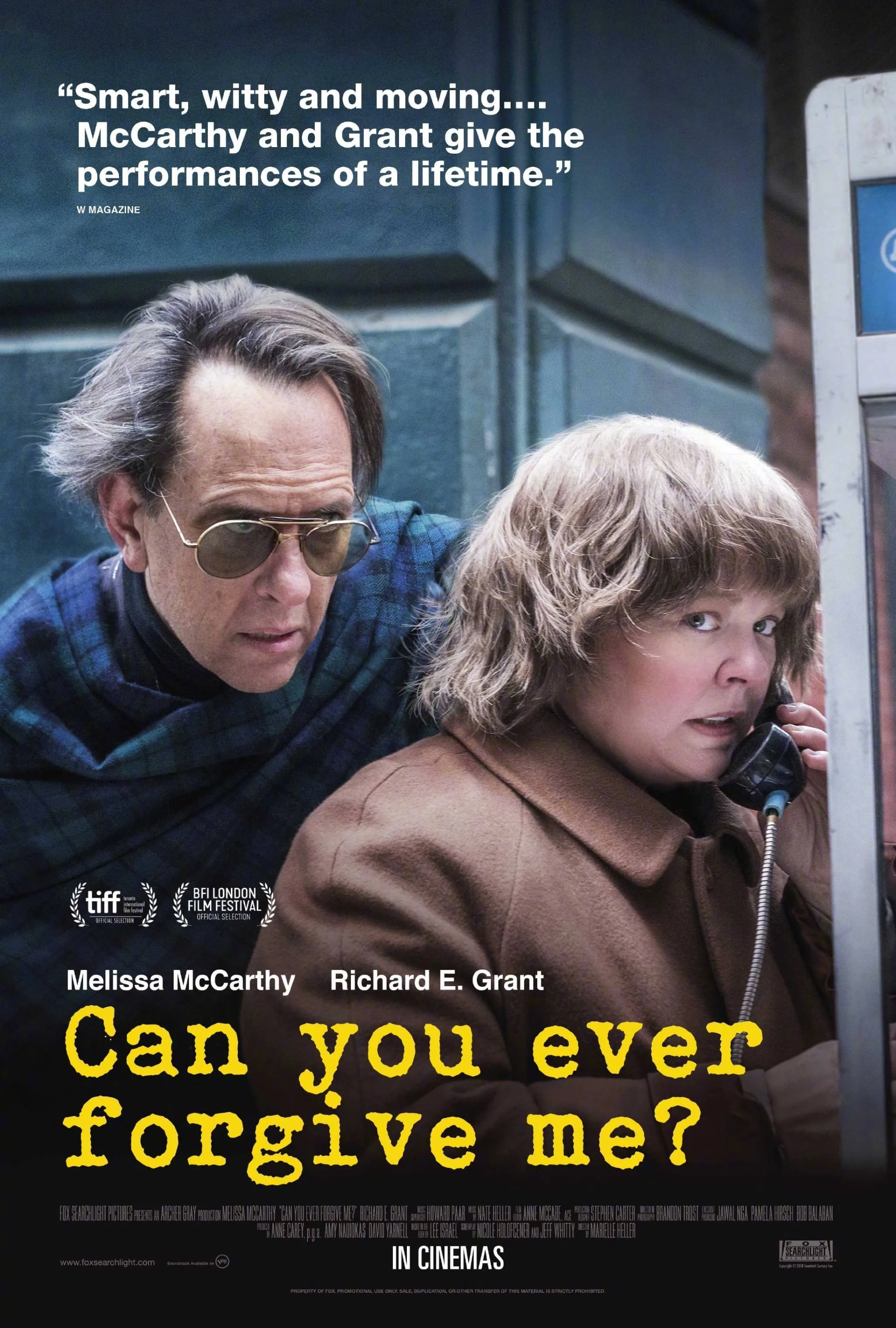 Richard E. Grant and Melissa McCarthy in Can You Ever Forgive Me? (2018)