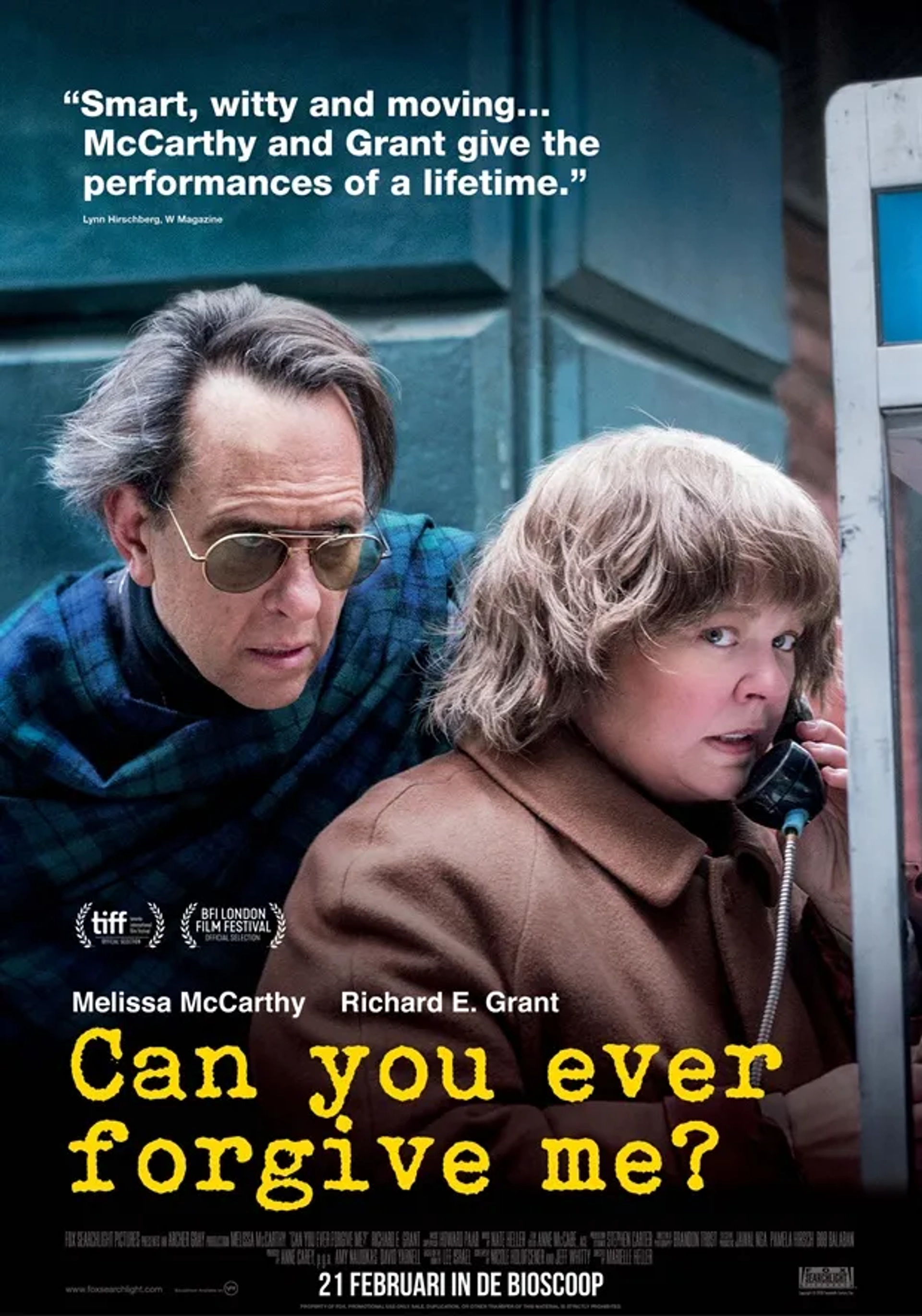 Richard E. Grant and Melissa McCarthy in Can You Ever Forgive Me? (2018)