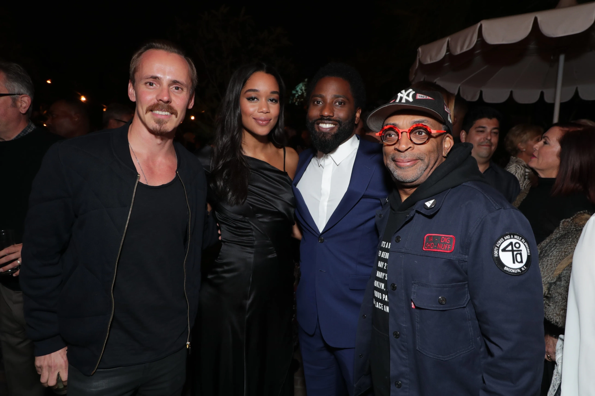 Spike Lee, Jasper Pääkkönen, John David Washington, and Laura Harrier in BlacKkKlansman (2018)