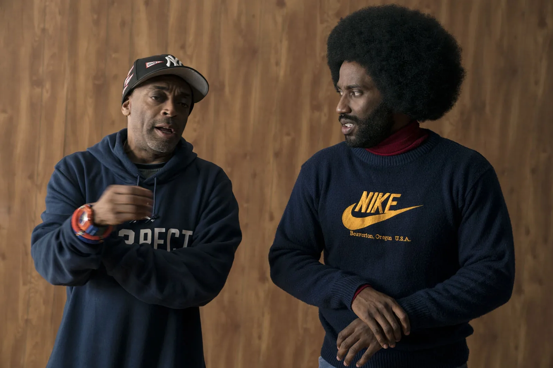 Spike Lee and John David Washington in BlacKkKlansman (2018)