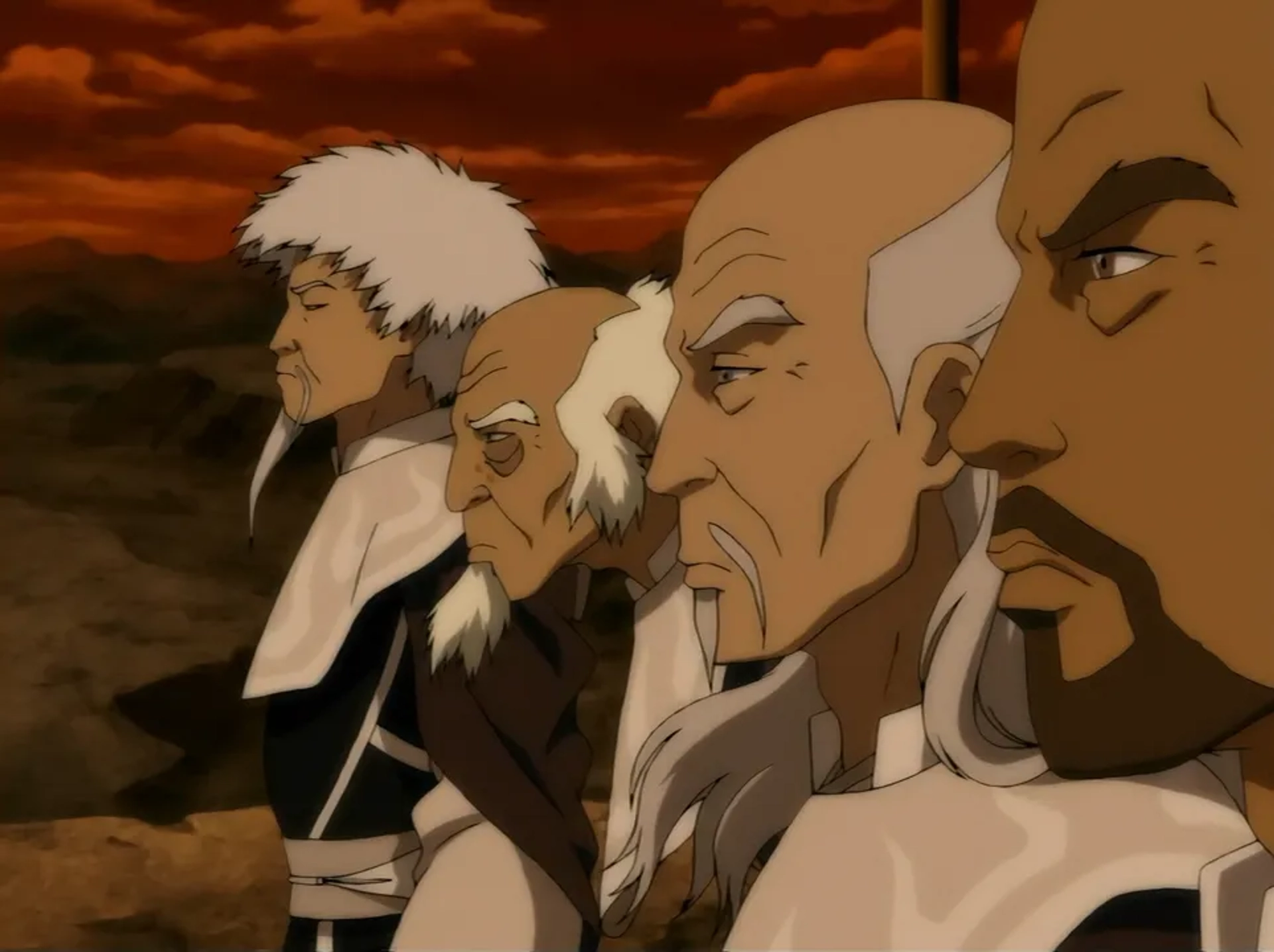 Robert Patrick, Victor Brandt, André Sogliuzzo, and Keone Young in Avatar: The Last Airbender (2005)