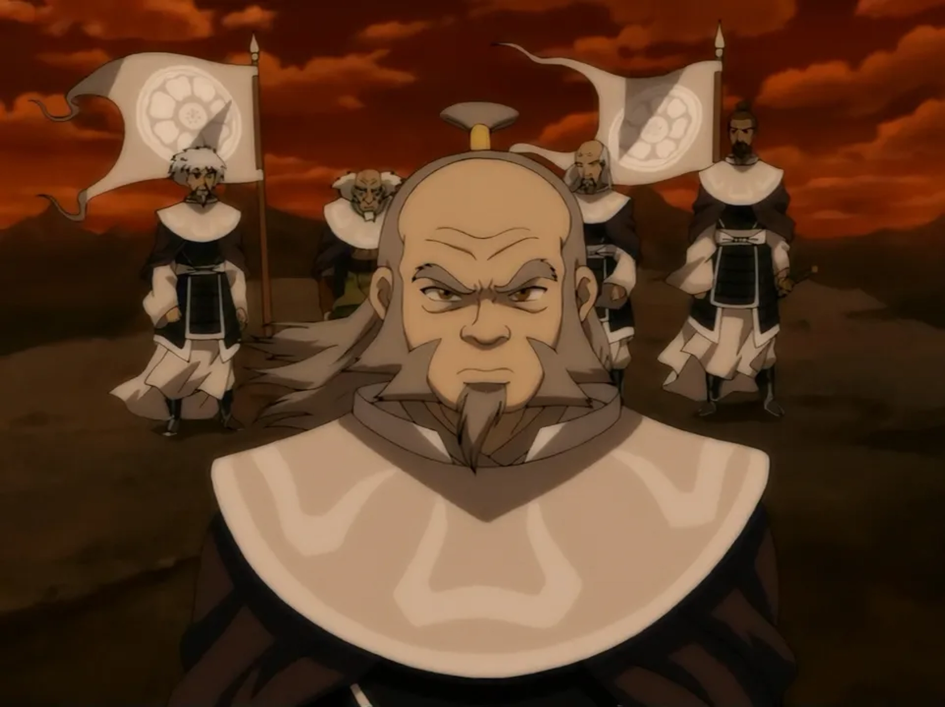 Robert Patrick, Victor Brandt, André Sogliuzzo, Keone Young, and Greg Baldwin in Avatar: The Last Airbender (2005)