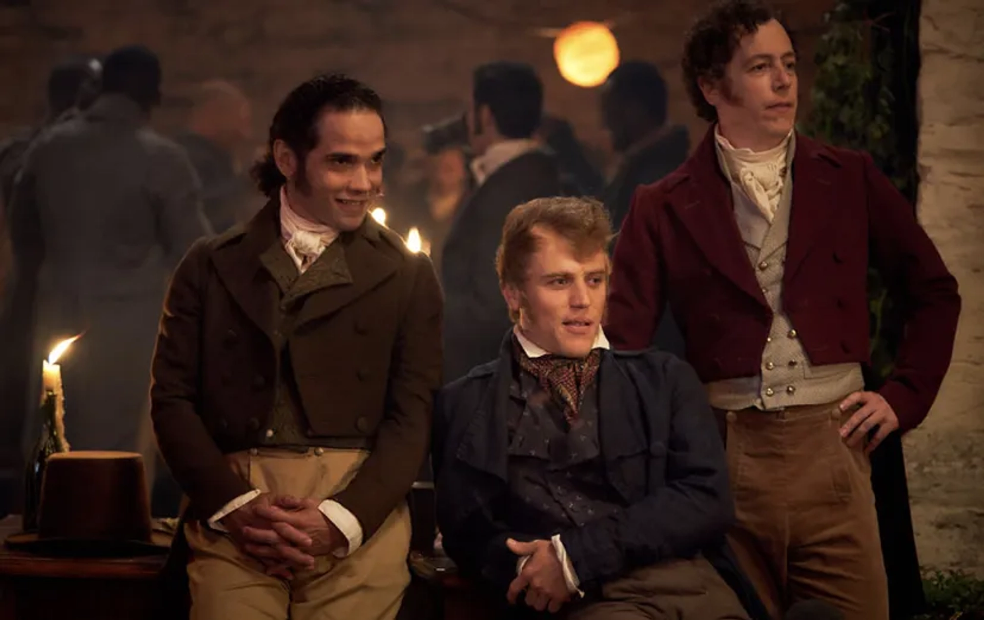 Matthew Steer, Johnny Flynn, and Reece Ritchie in Les Misérables (2018)